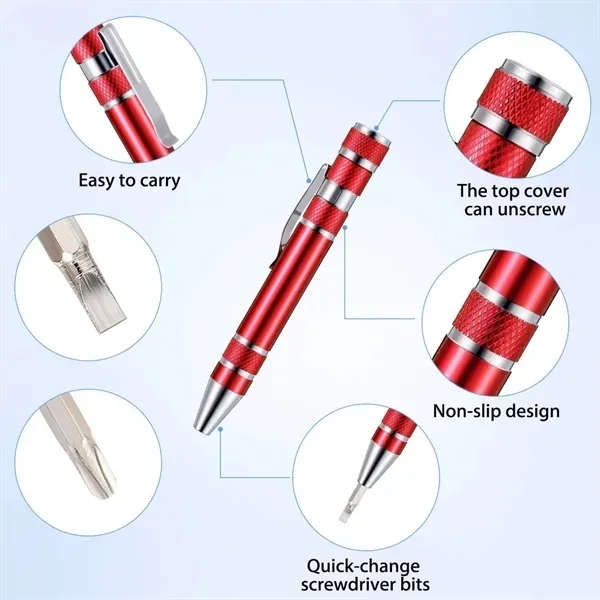 8-in-1 Magnetic Pocket Screwdriver Multitool 5