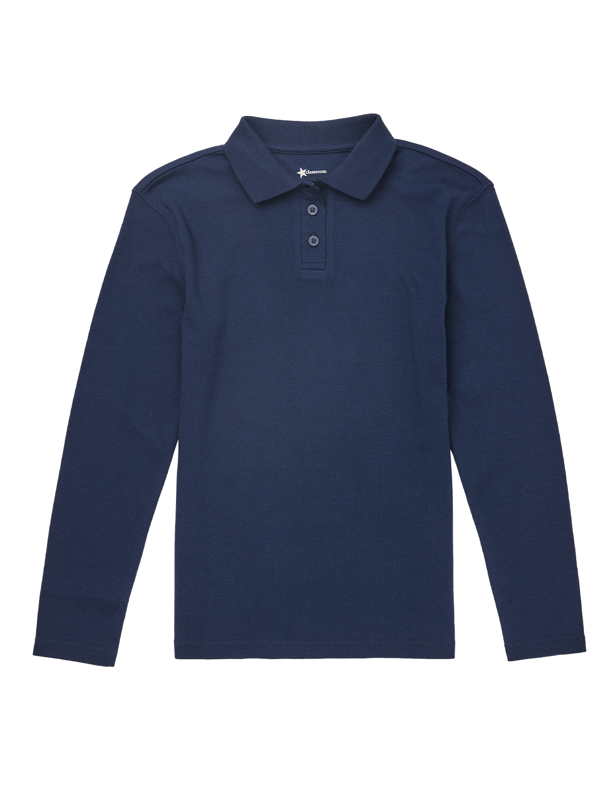 Classroom Uniforms - Girls' Long Sleeve Fitted Interlock Polo 1