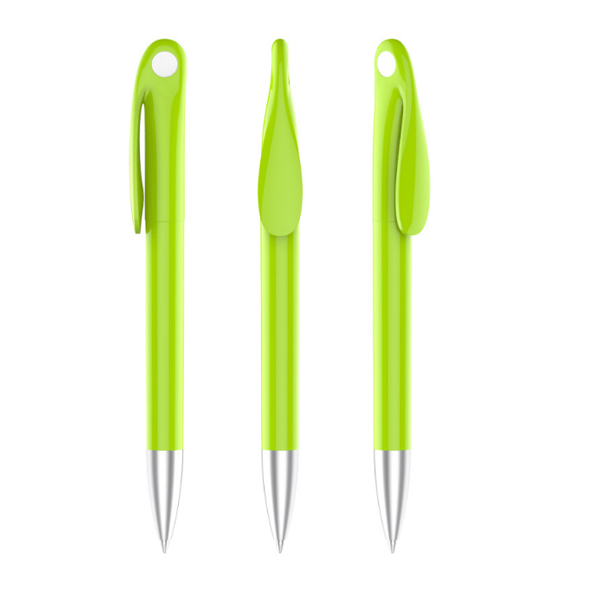 Durable Clip Plastic Black Ballpoint Pen 15