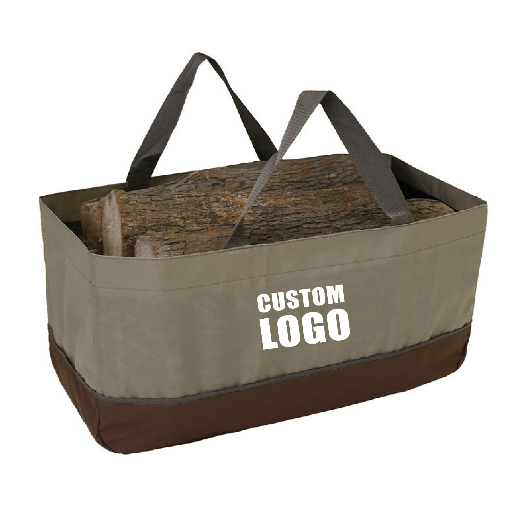 Foldable Oxford Tote Bag for Firewood Carrier/Storage, custom tote bag with logo imprint 2