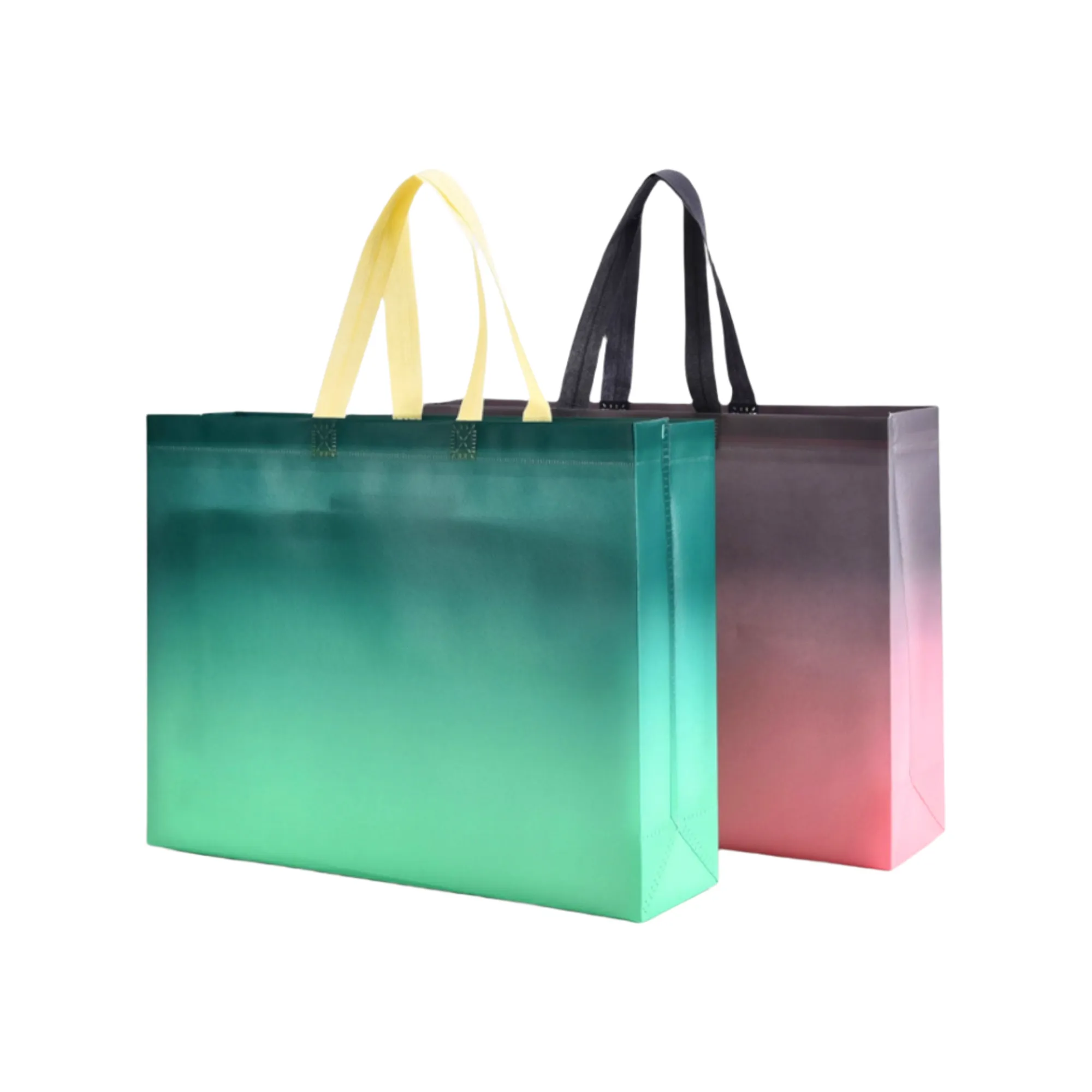 Gradient Color Waterproof Non-Woven Tote Gift Bag 2
