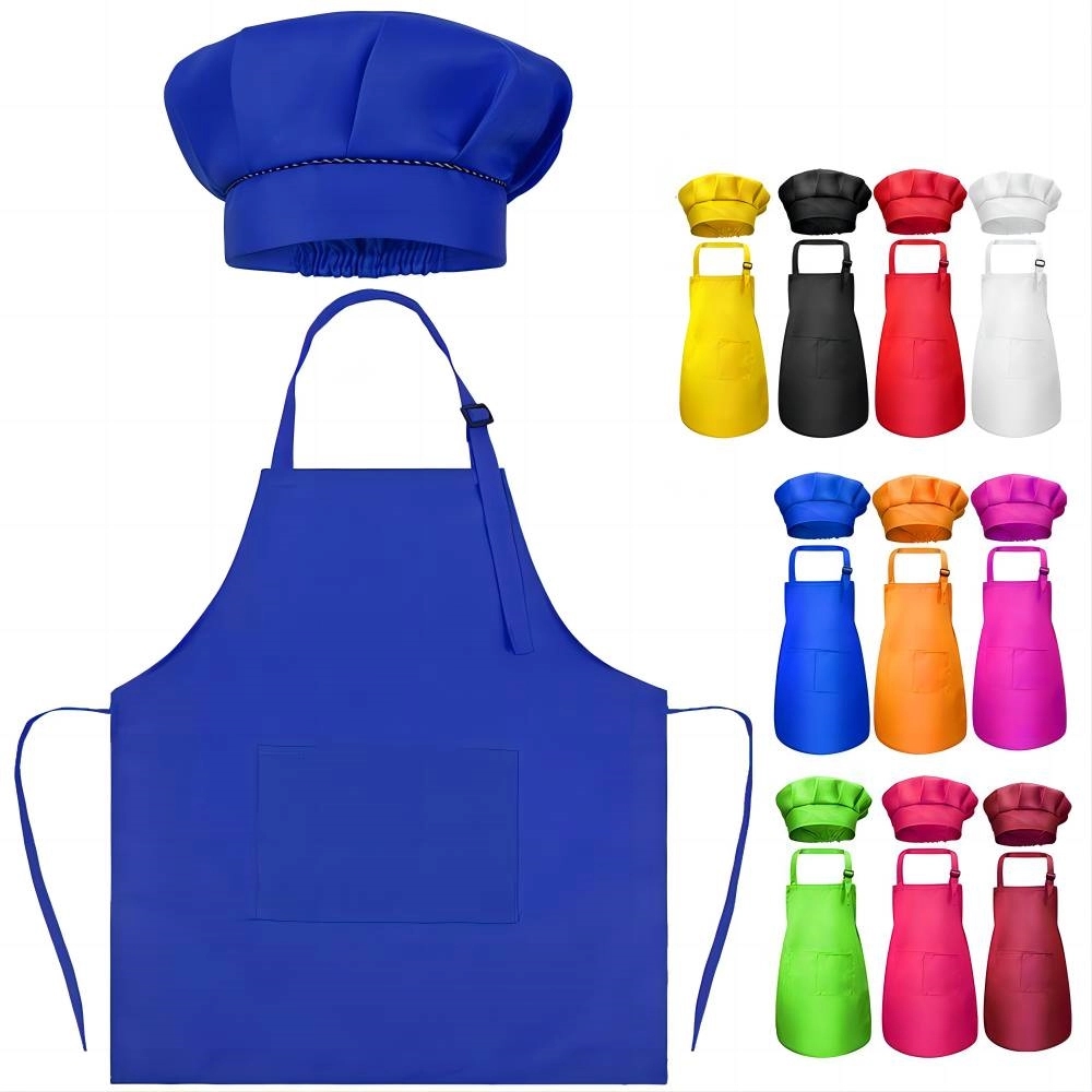 Kids Aprons Chef Hats Set 5