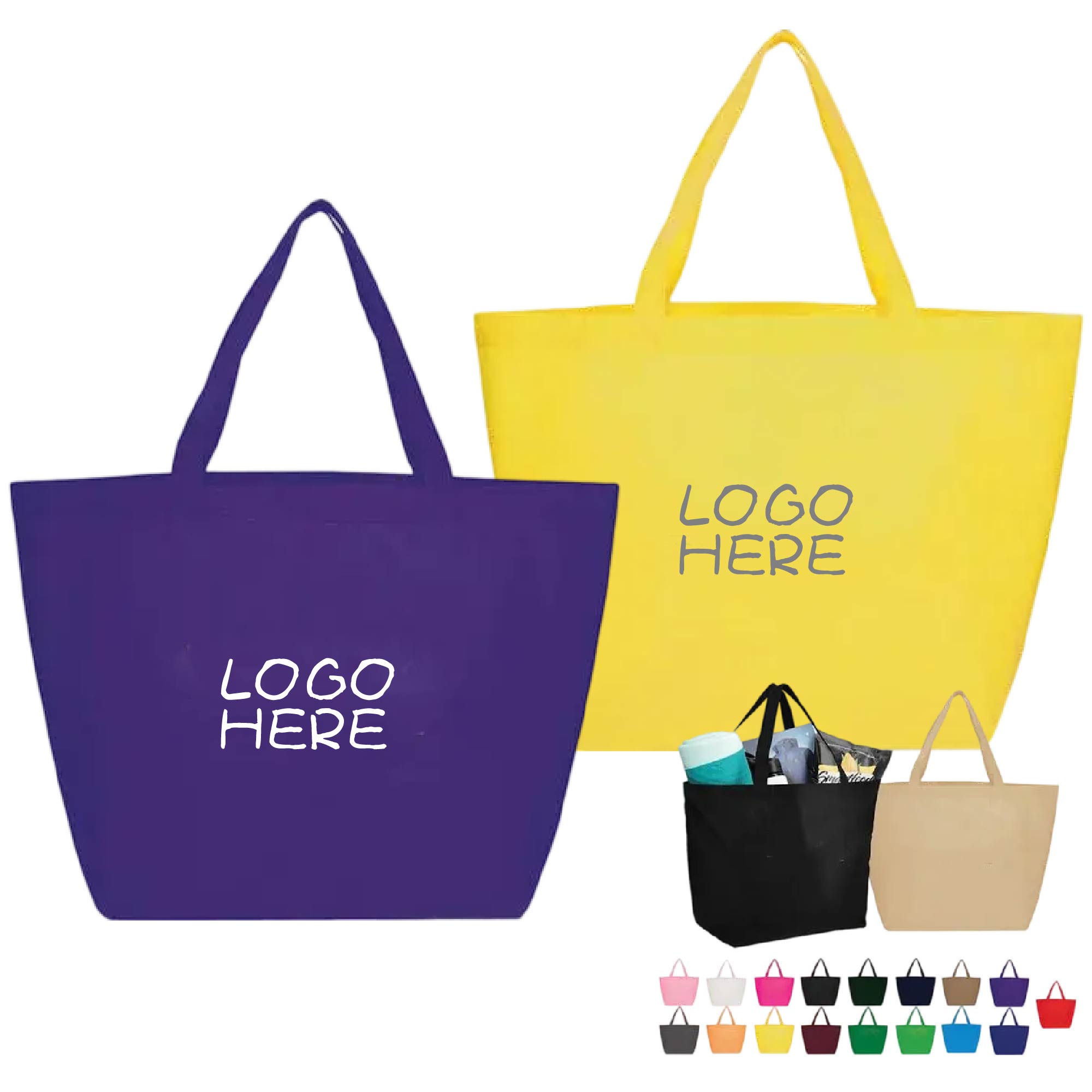 Non-Woven Budget Shopper Tote Bag(20"Wx13"H) 1