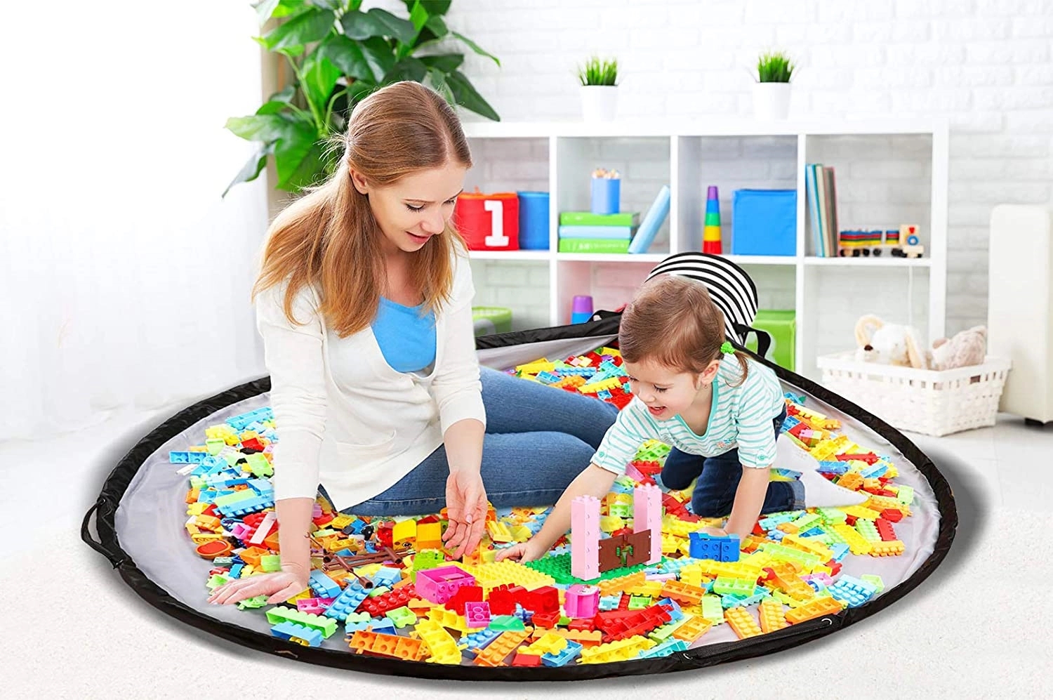 Toy Storage Basket and Play Mat 2