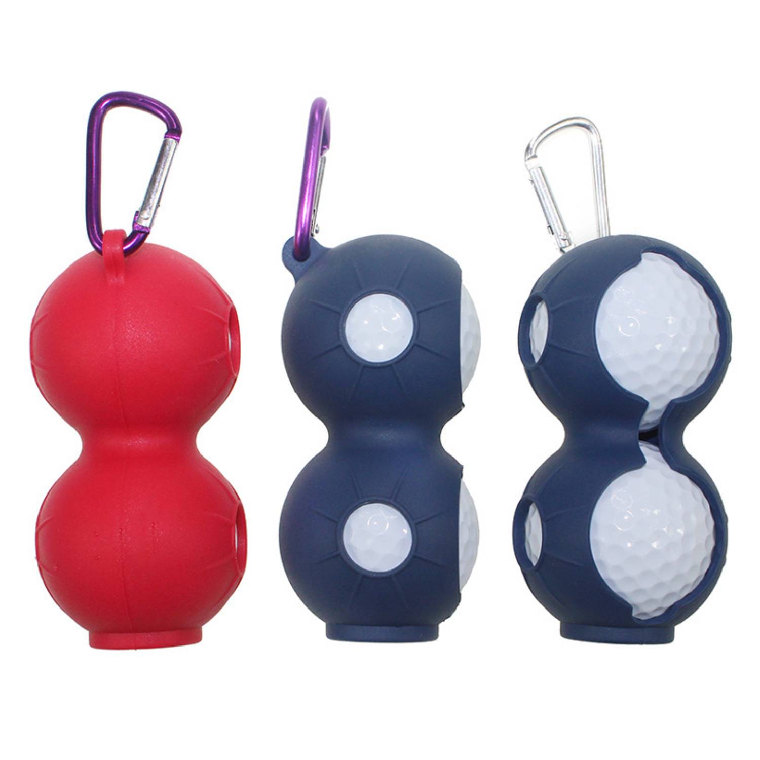 Duo Silicone Golf Ball Holder with Carabiner 5