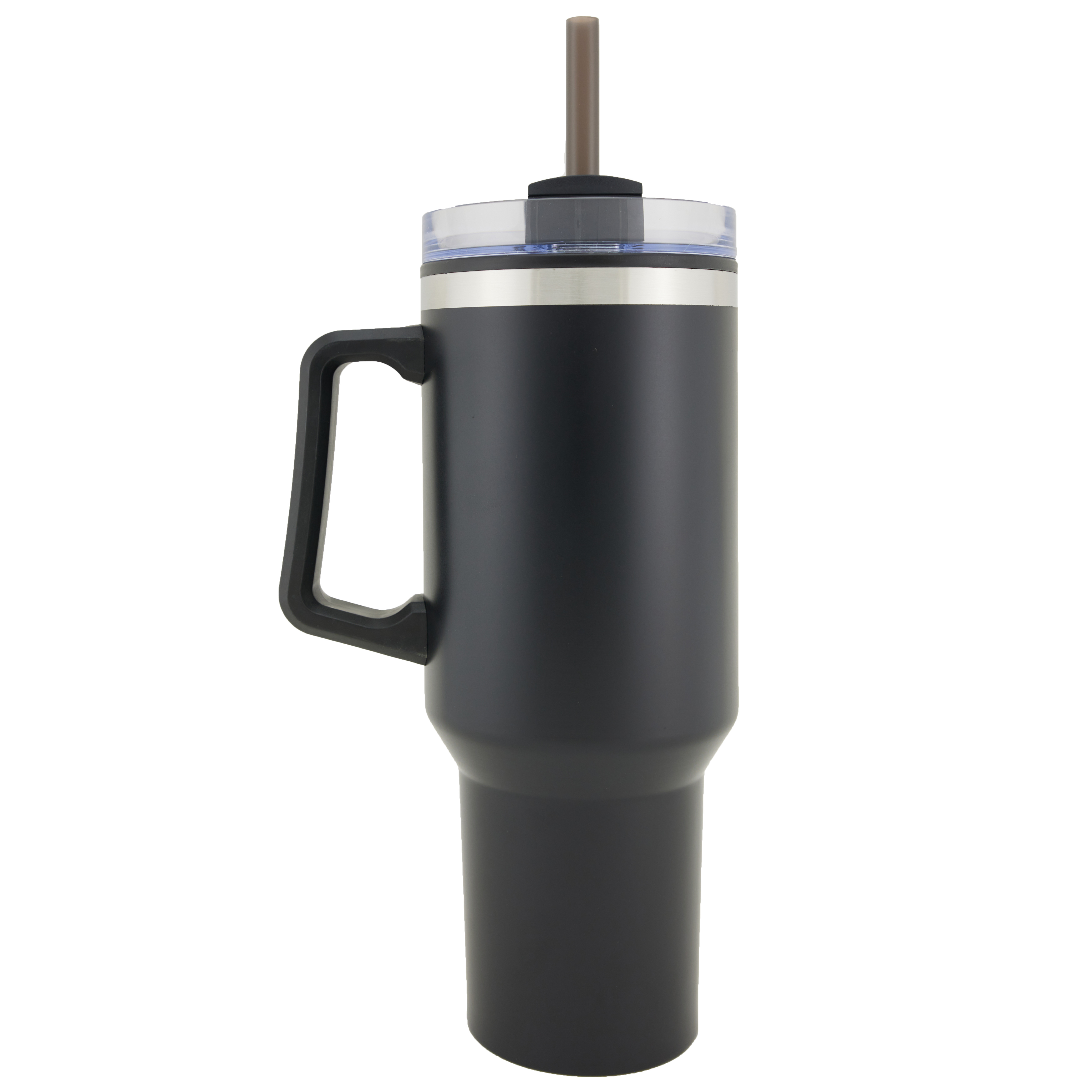 Madison 40oz Double Wall SS/PP Tumbler with Handle and Straw (Black)