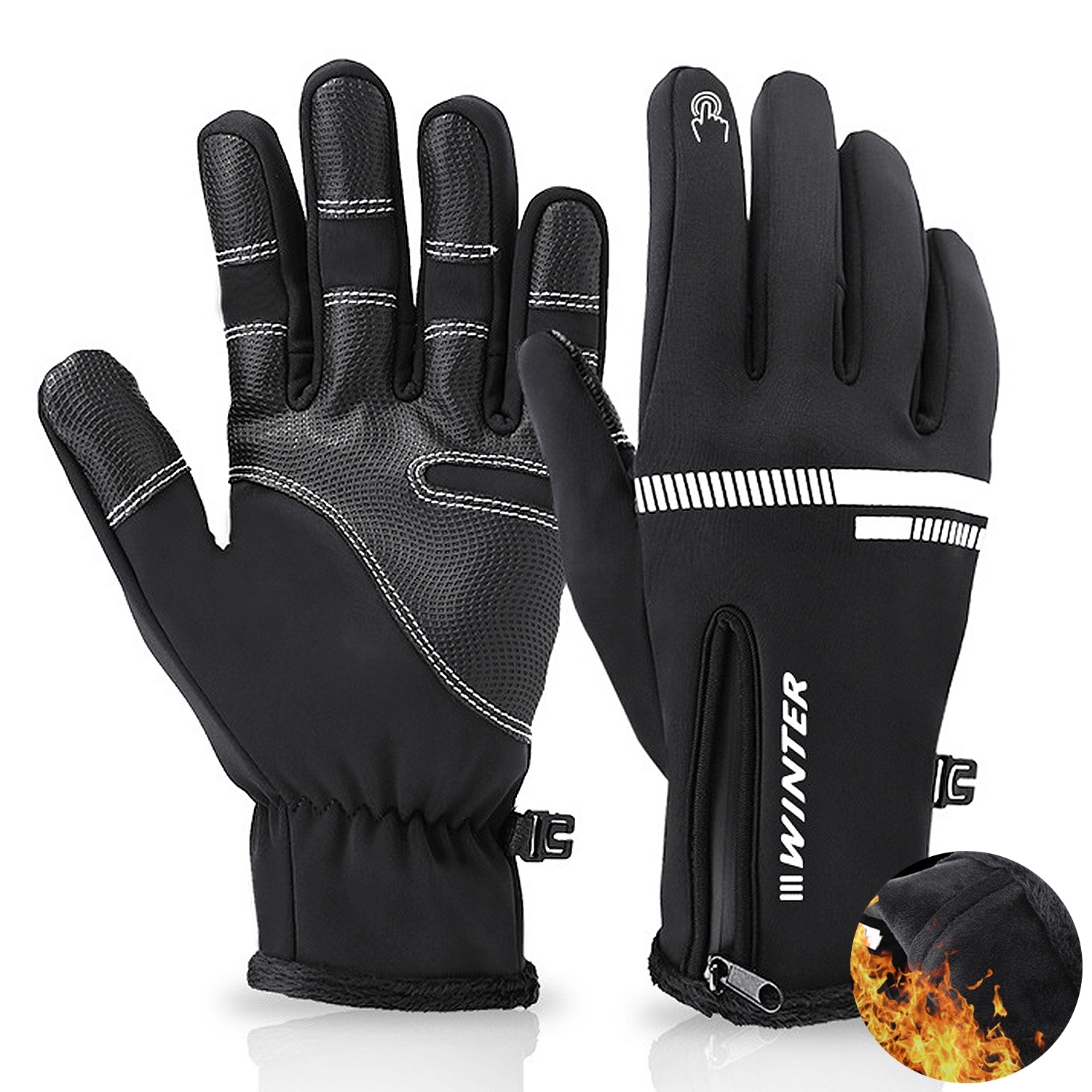 Touchscreen Fleece Waterproof Gloves 3
