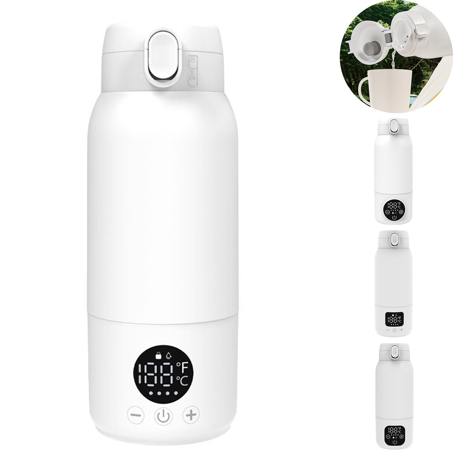 17 oz Rechargeable Baby Milk Warmer with Temperature Display 2