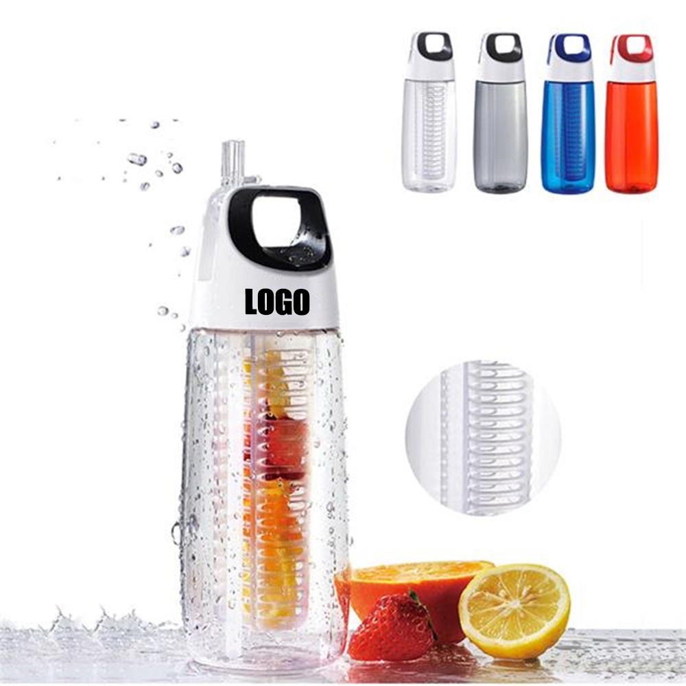 Fruit Water Bottle With Straw