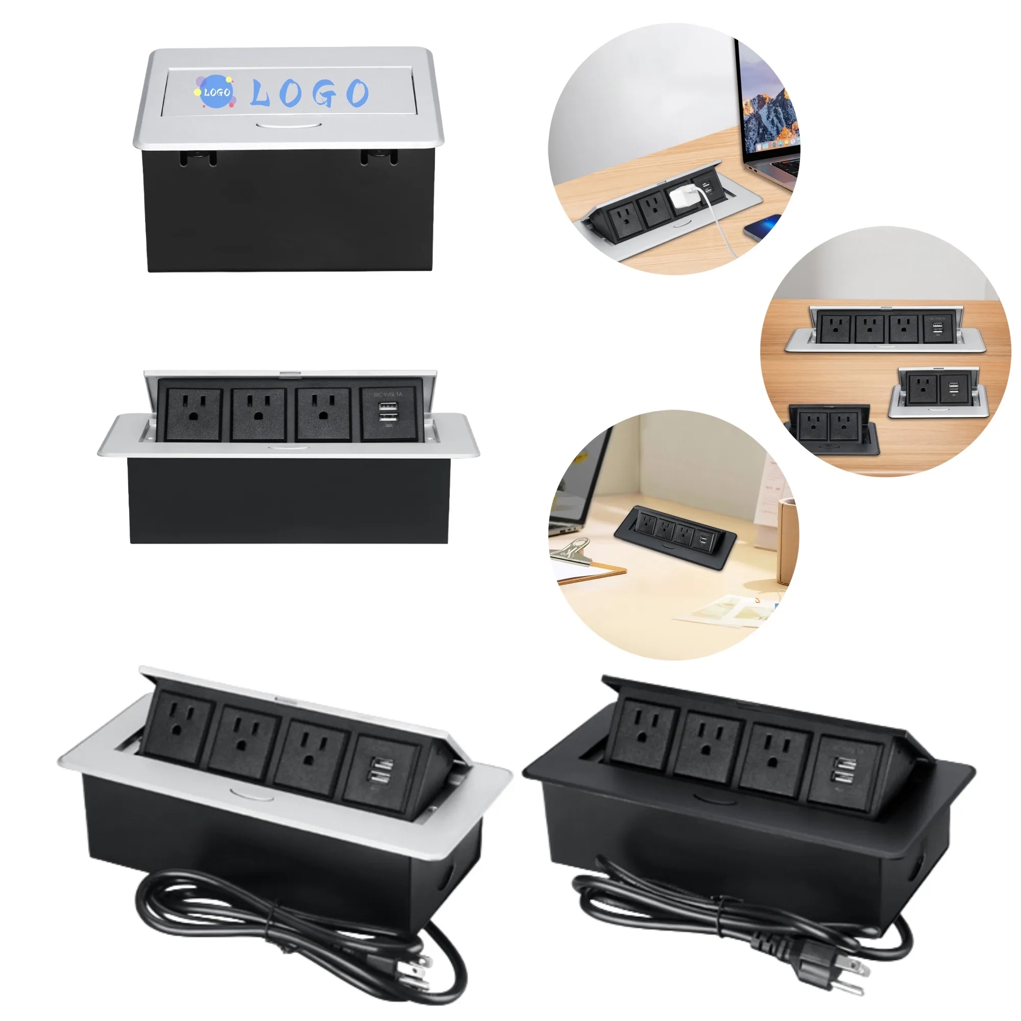 Hide Embedded Power Strip Extender With 1.5m Wire 4