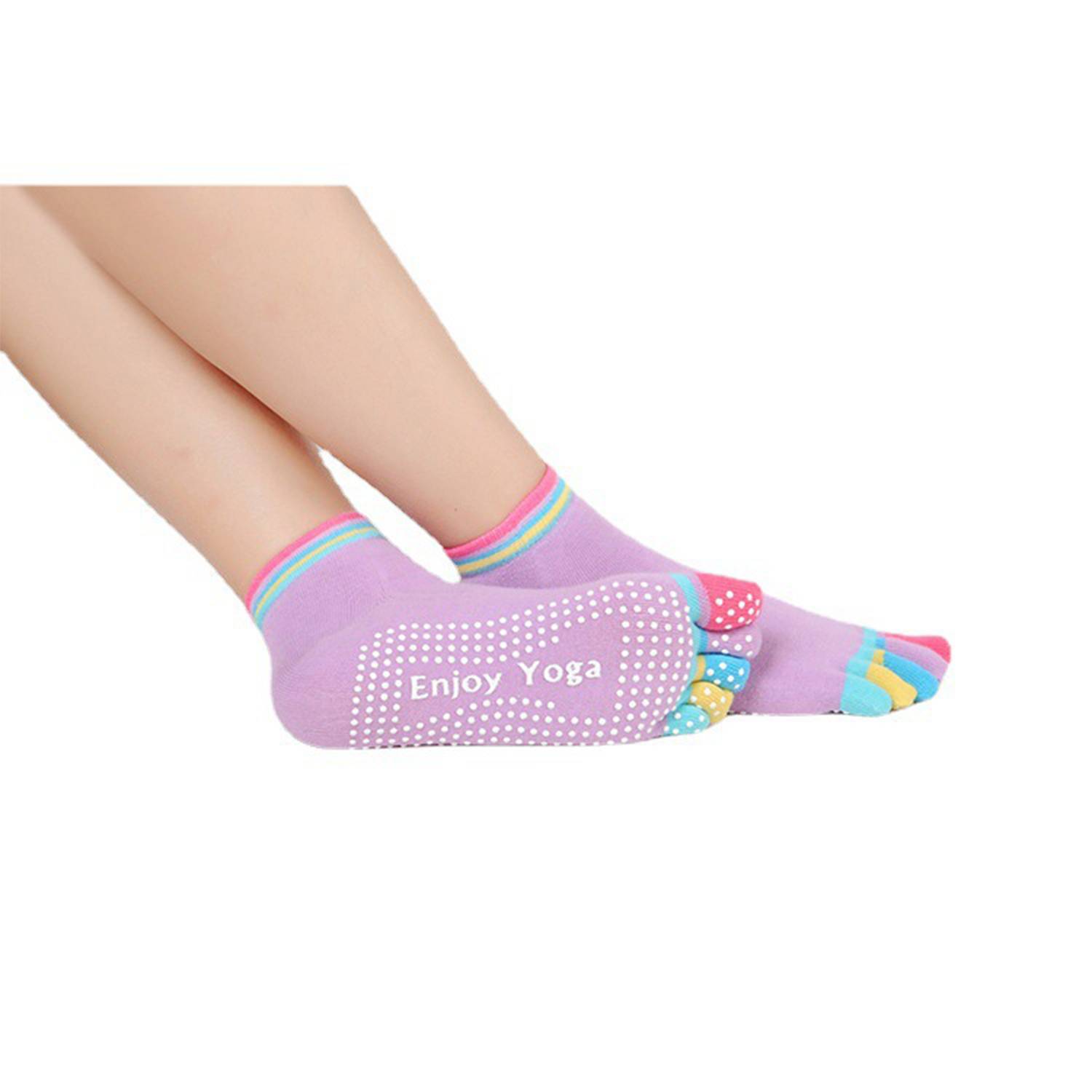 Women's Fitness Yoga Socks Non-Slip Sweat Absorbent 4