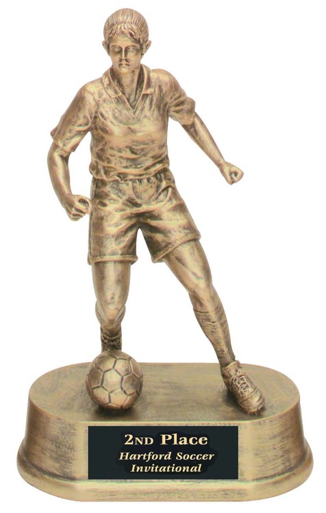 Soccer Female Antique Gold Figure Award 3
