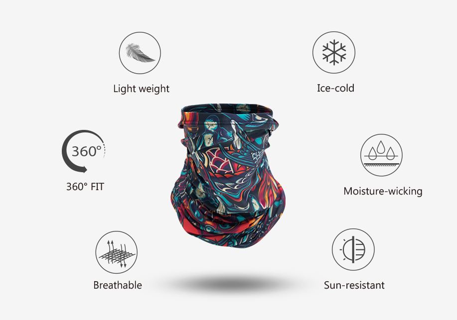 Full Color Neck Gaiter - Neckerchief - Head Band Face Mask 3
