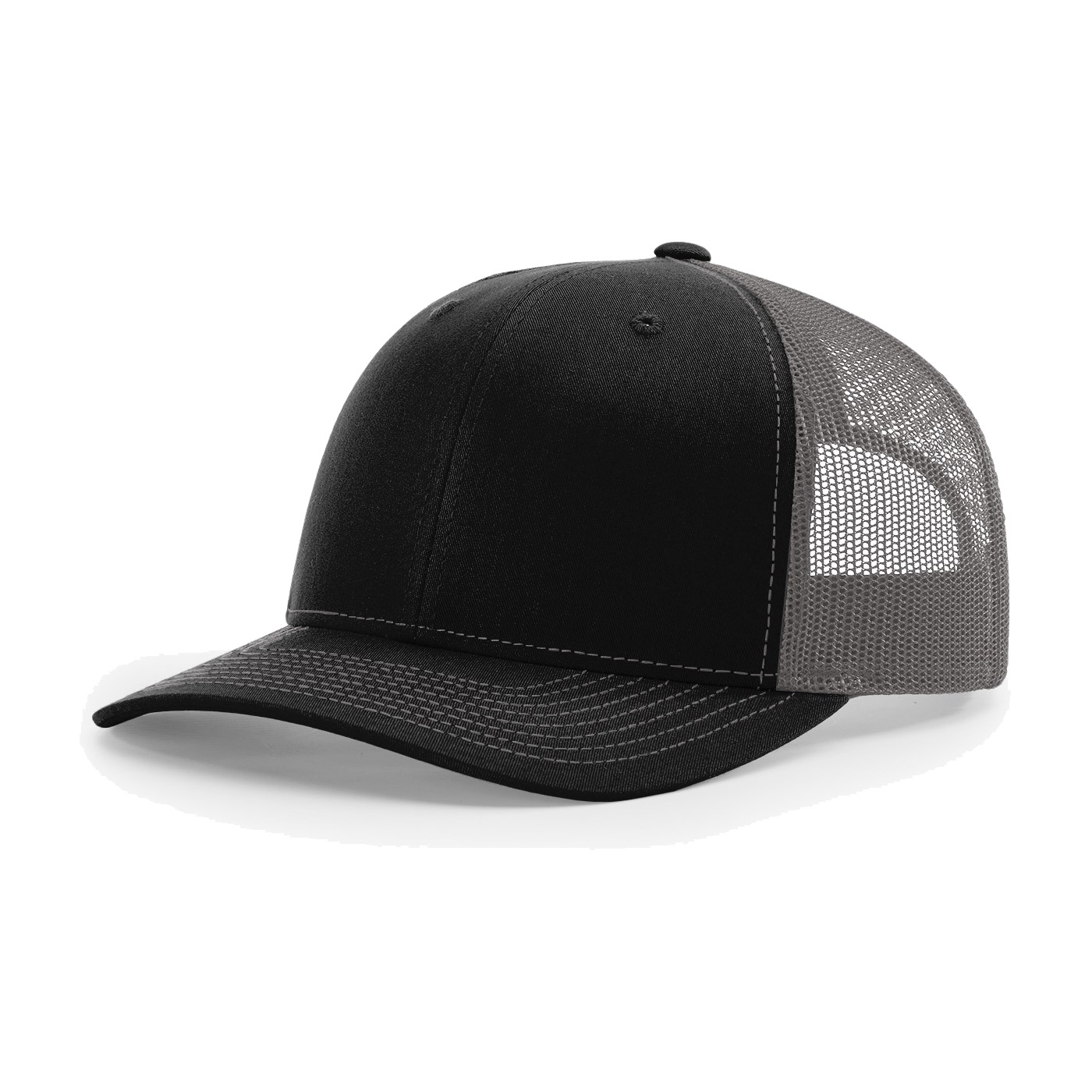Richardson 112 6-Panel Snapback Trucker Hat w/Leatherette Adhesive Patches or Embroidery 31