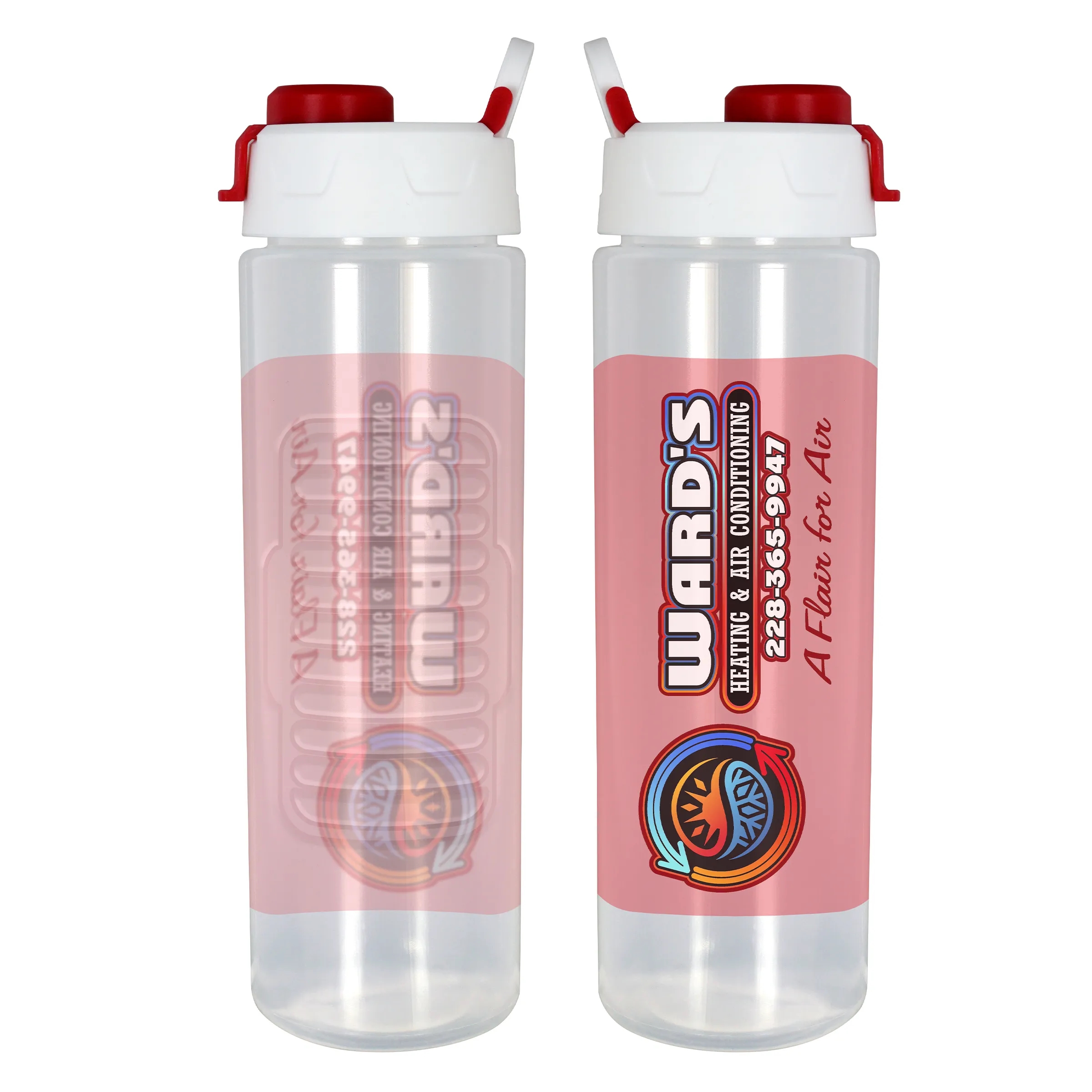 Two Tone Pop Up 24 oz. Full Color Debossed Bottle 3