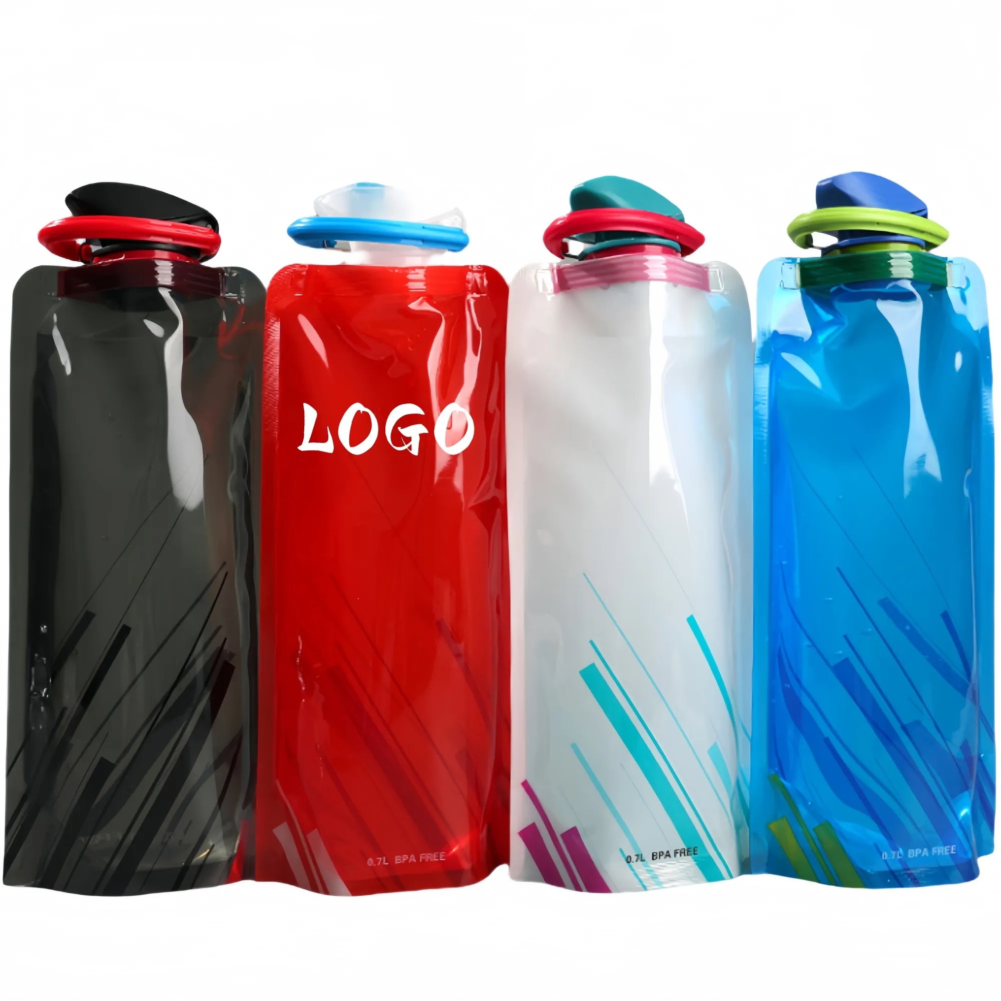 Outdoor Sports Water Bottle Plastic Foldable Bag 1