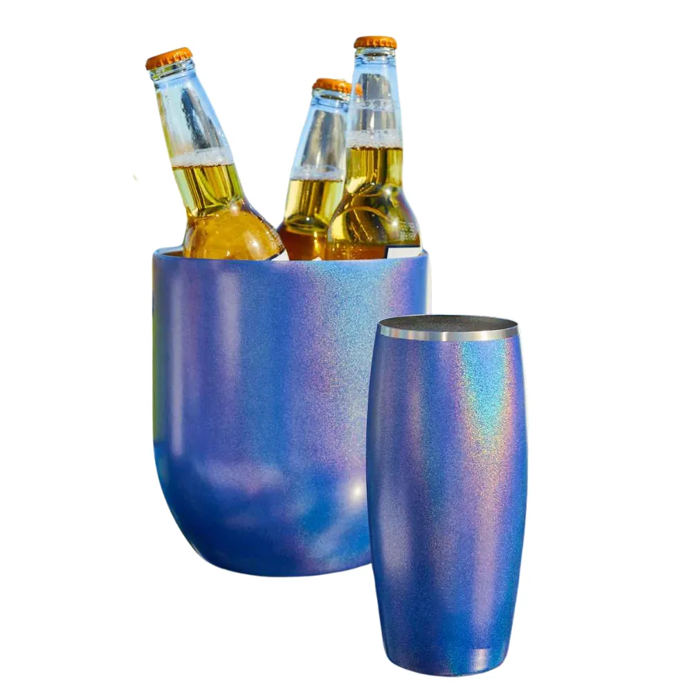 3L Insulated Ice Bucket with Lid and Tongs 11