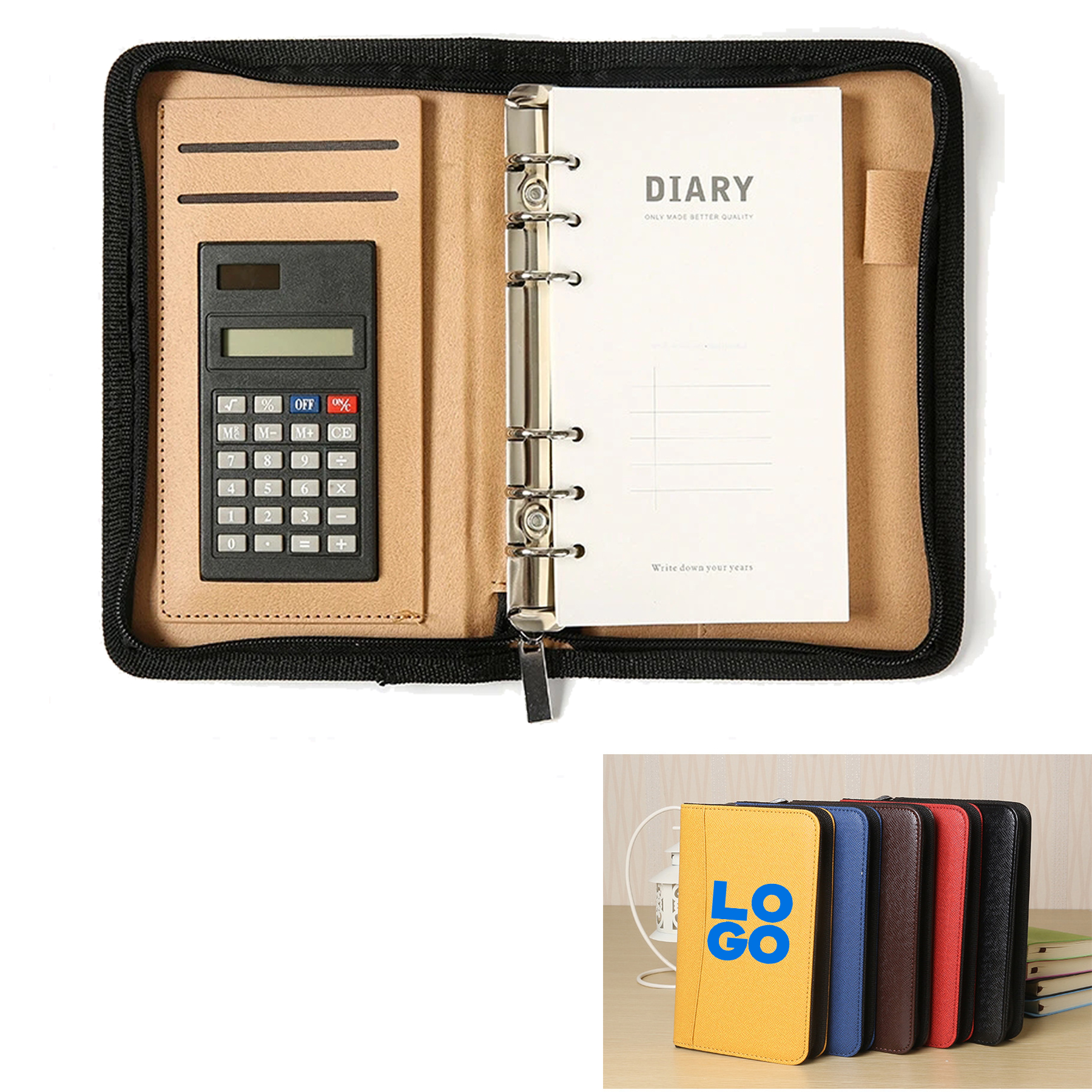 A6 Zippered Conference Padfolio 3