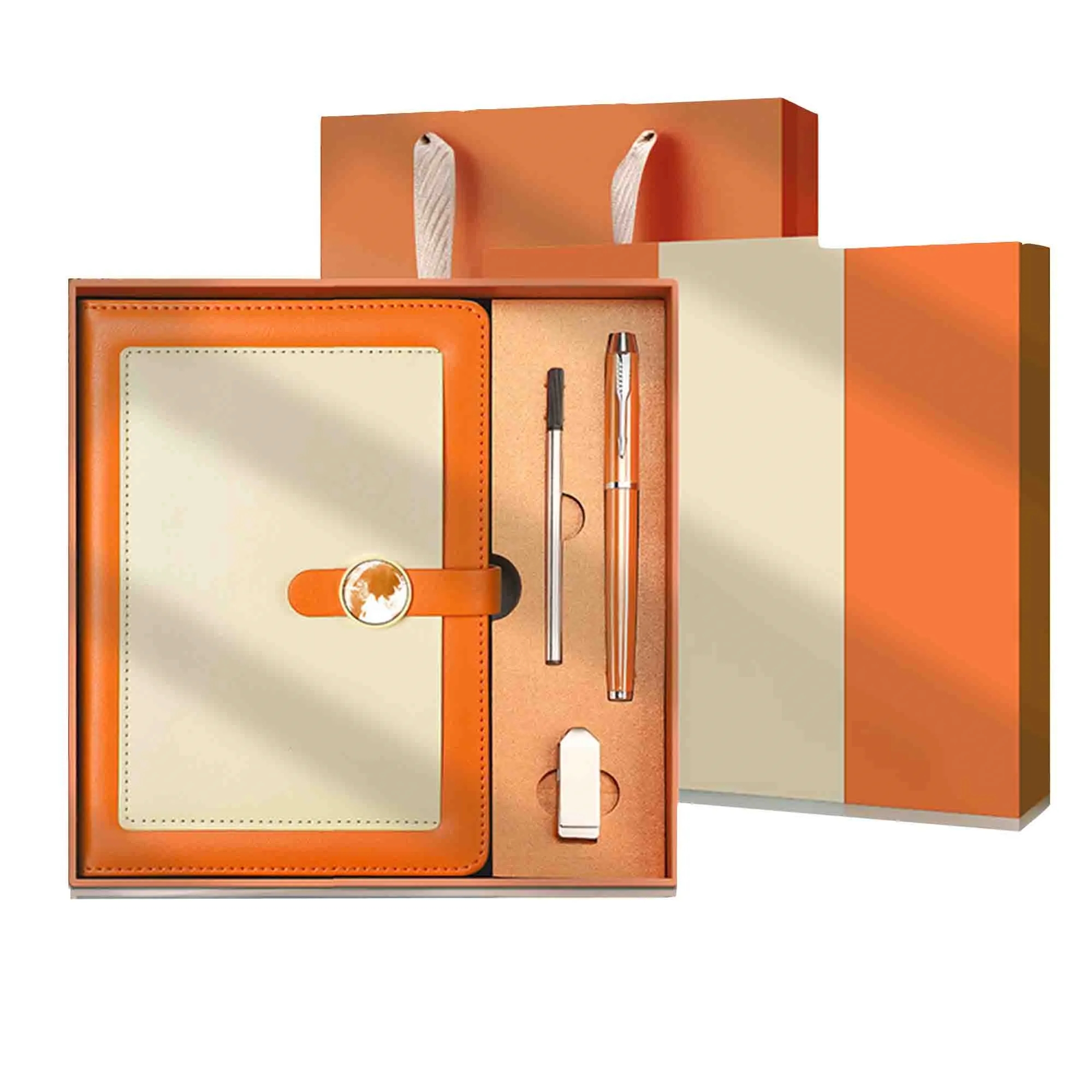 Gift Box Includes Notebook Pen Usb Flash Drive Refill 10