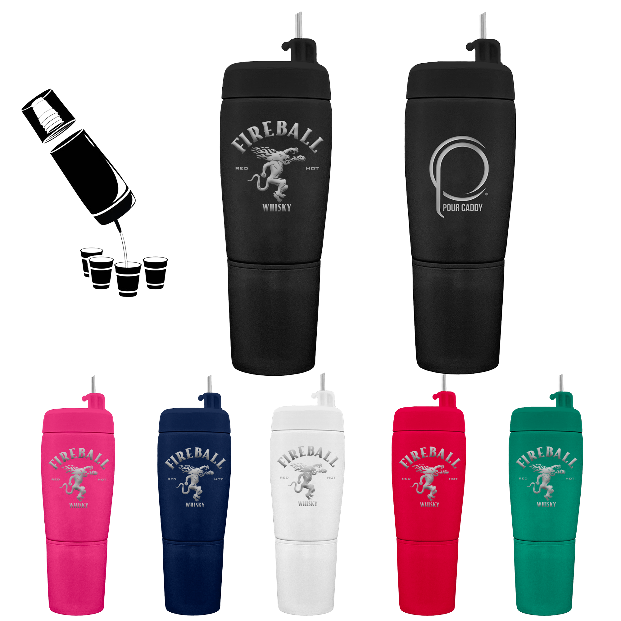 Pour Caddy Stainless Steel Flask Set 12