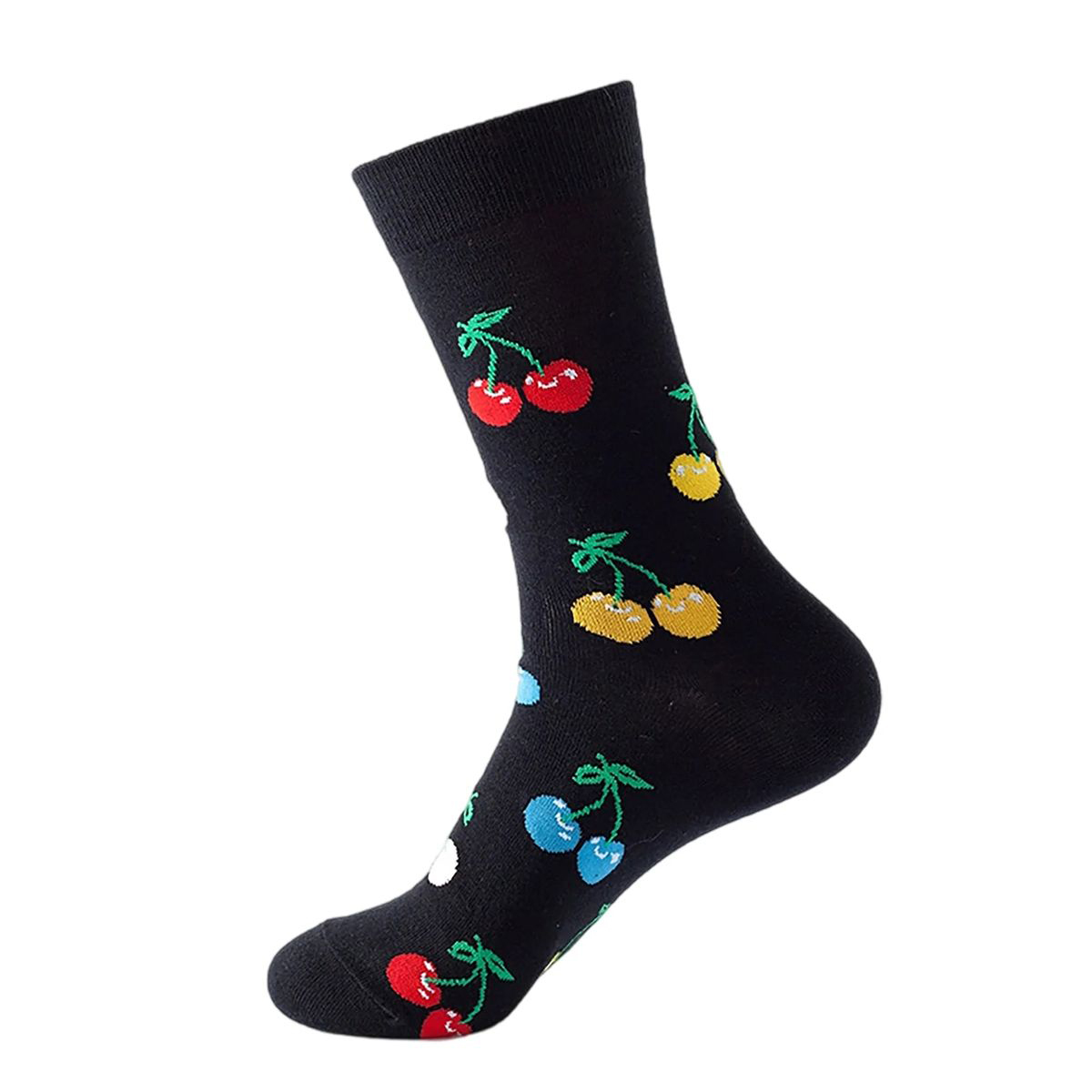 Cotton Crew Socks with Jacquard Pattern 50