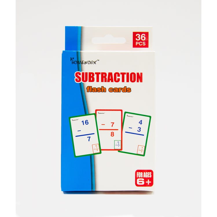Subtraction Flashcards - 36 Count Double Sided 2