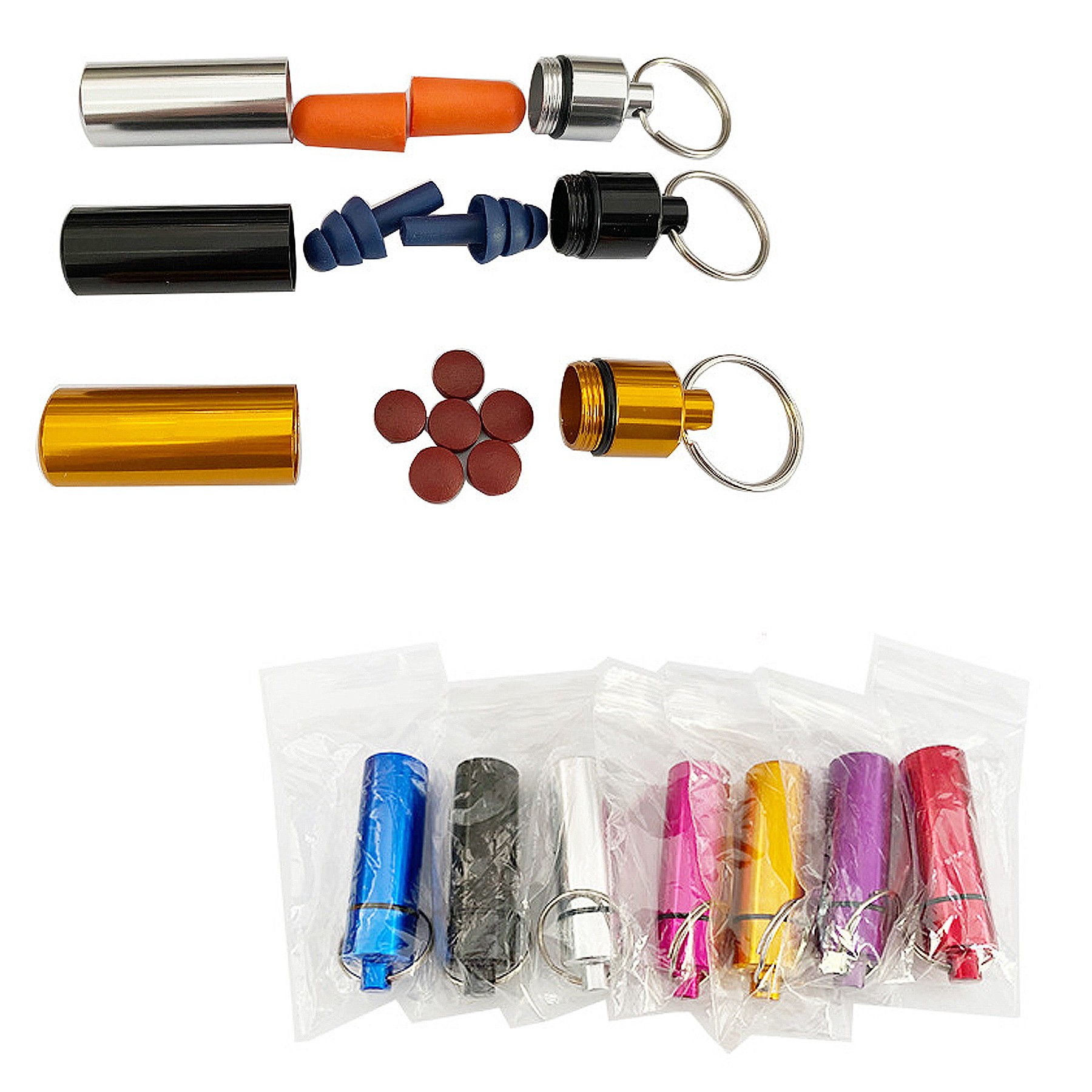 Waterproof Aluminum Pill Case w/Keychain 15