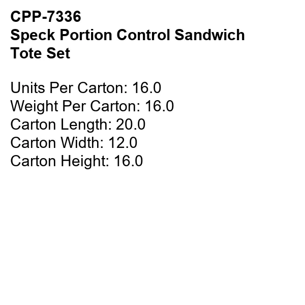 Speck Portion Control Sandwich Tote Set 17