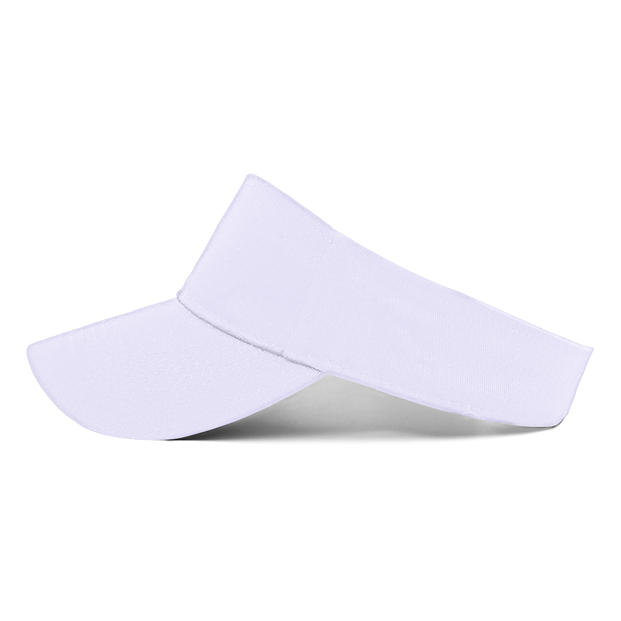 Stock Solid Color Cotton Visor - Sports Style 17