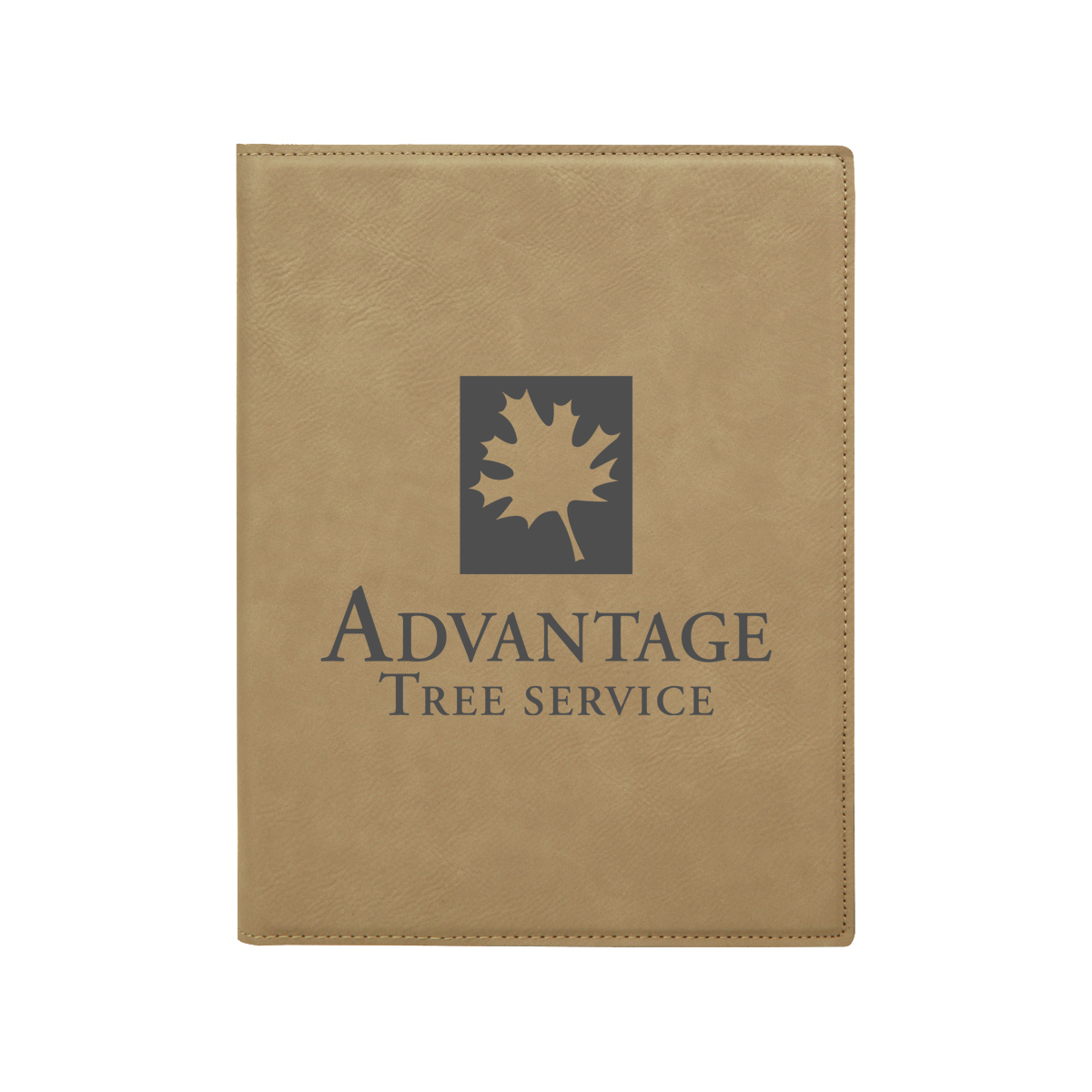 7" x 9" Leatherette Light Brown Portfolio