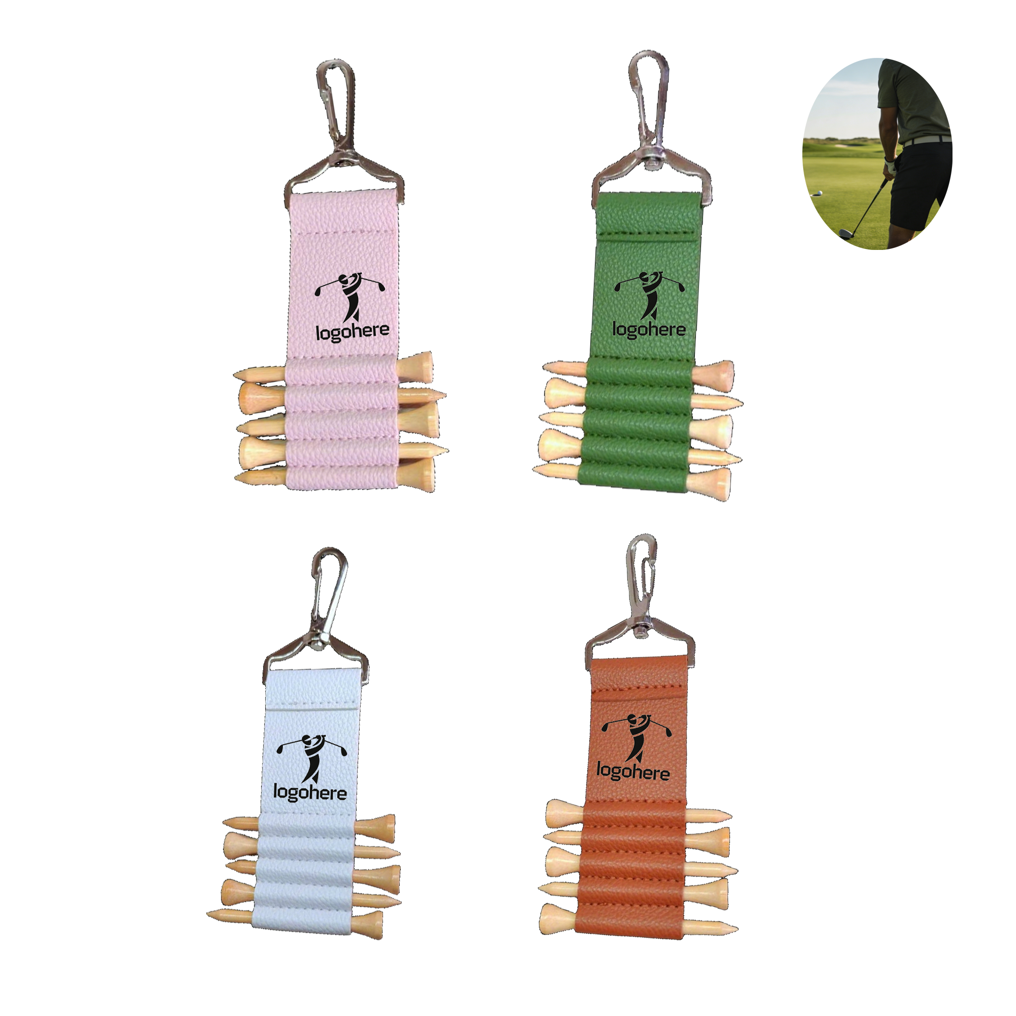 Golf Tee Carrier Keychain 2