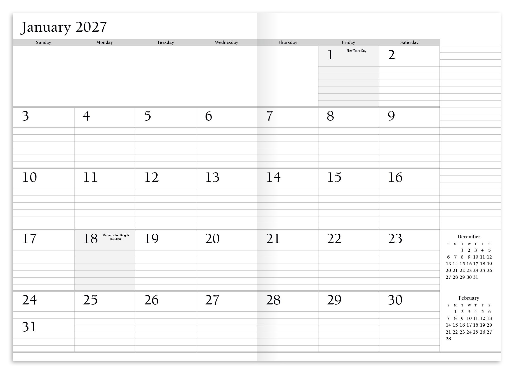 HotLine® Products Leatherette Planner 54