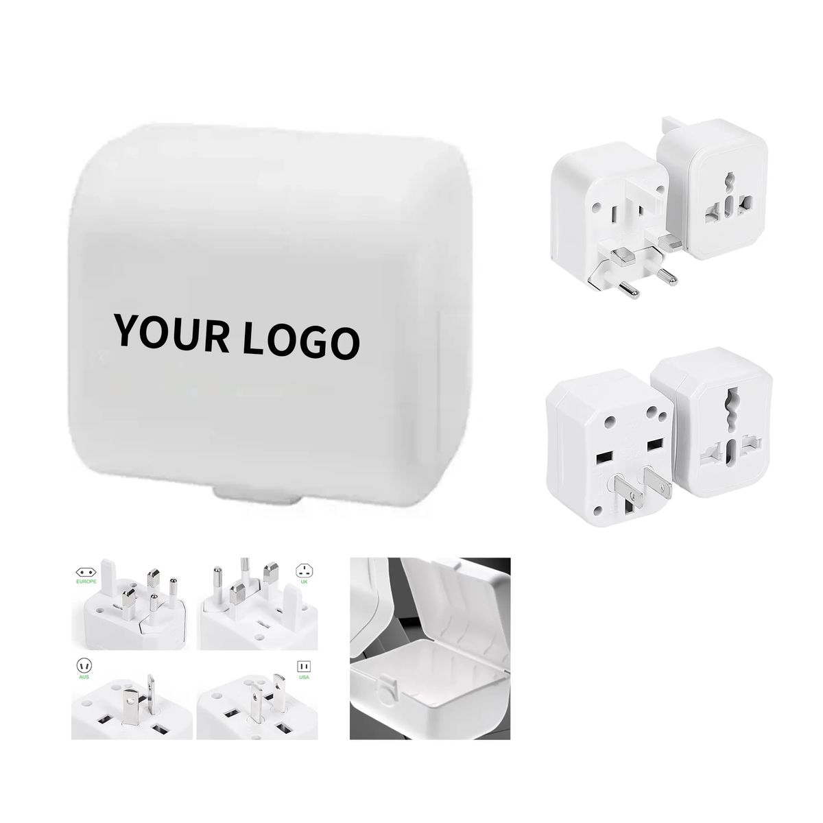 Compact ABS Power Adapter for International Trips 1