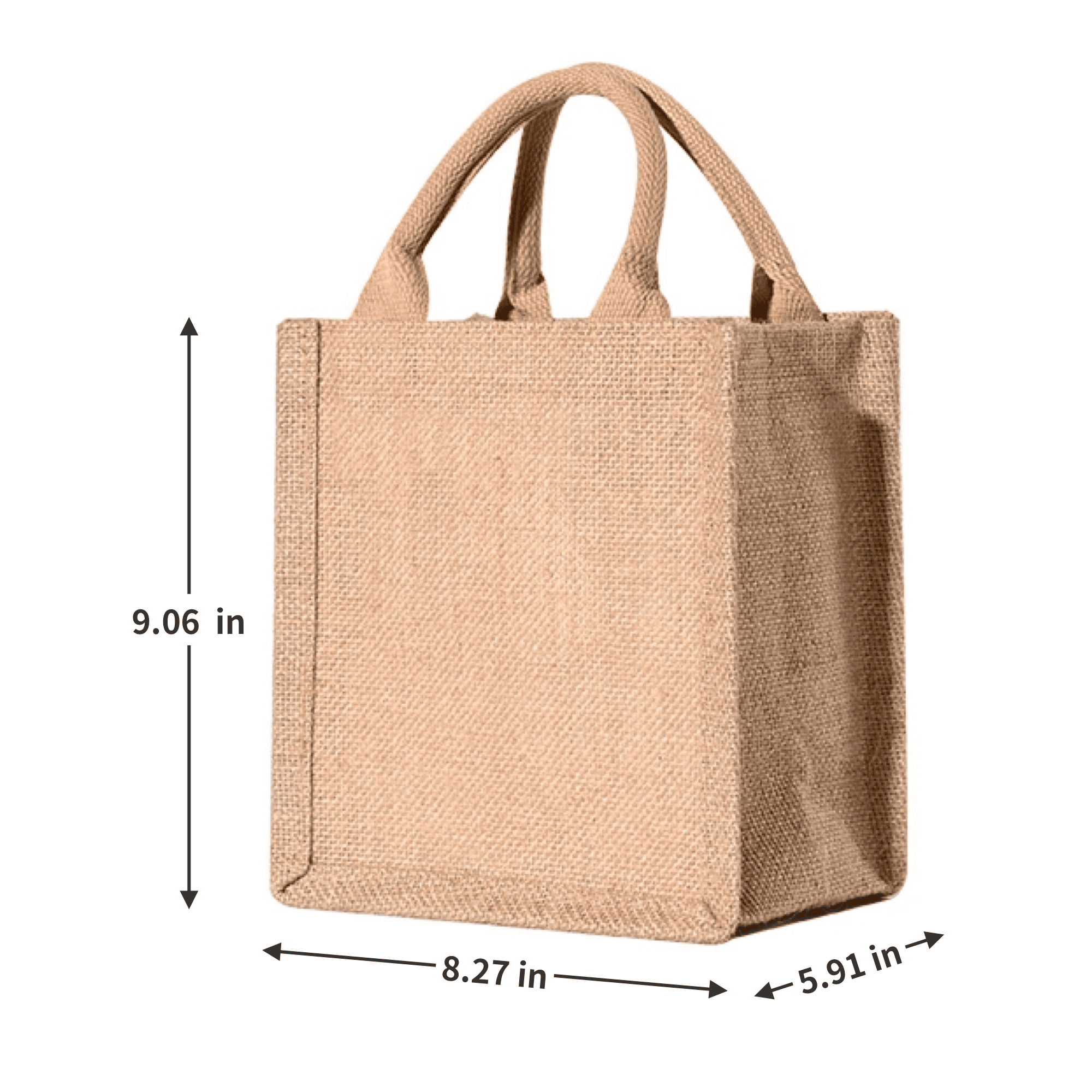 Eco-Friendly Jute Shopping Tote Bag, custom tote bag with logo imprint 3