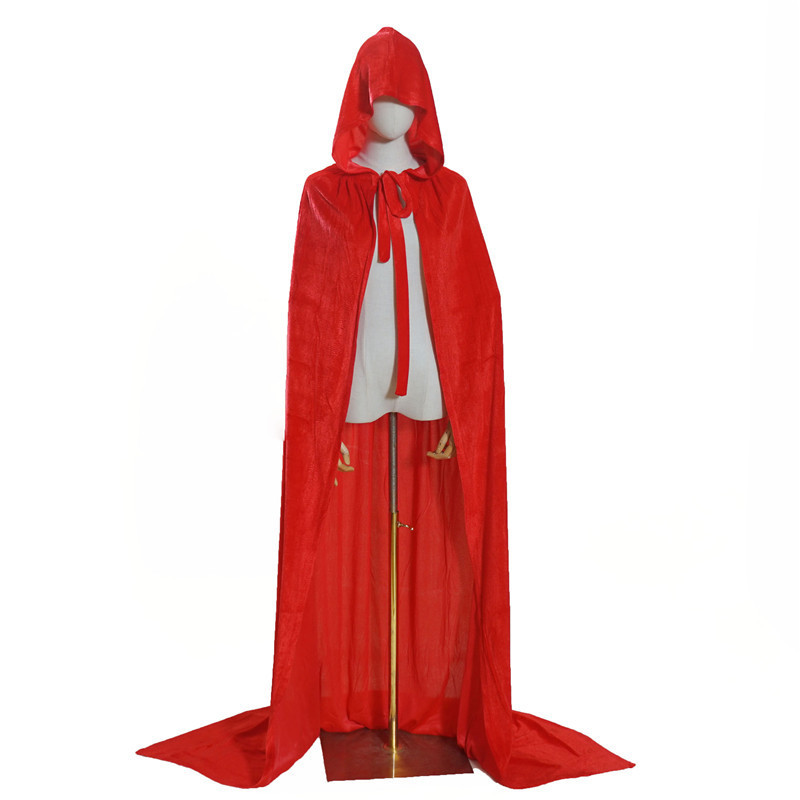 Versatile Hooded Velvet Cape - Elegant Long Cut for Everyone 2