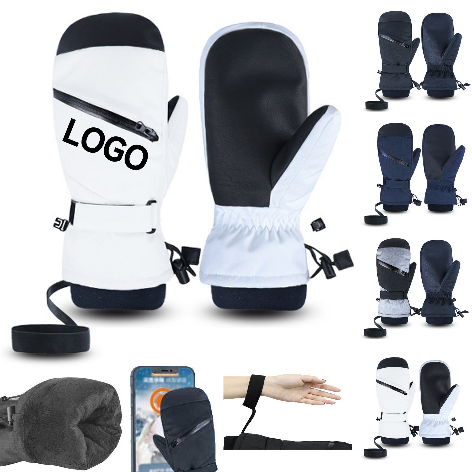 Waterproof Touch Screen Warm Ski Gloves
