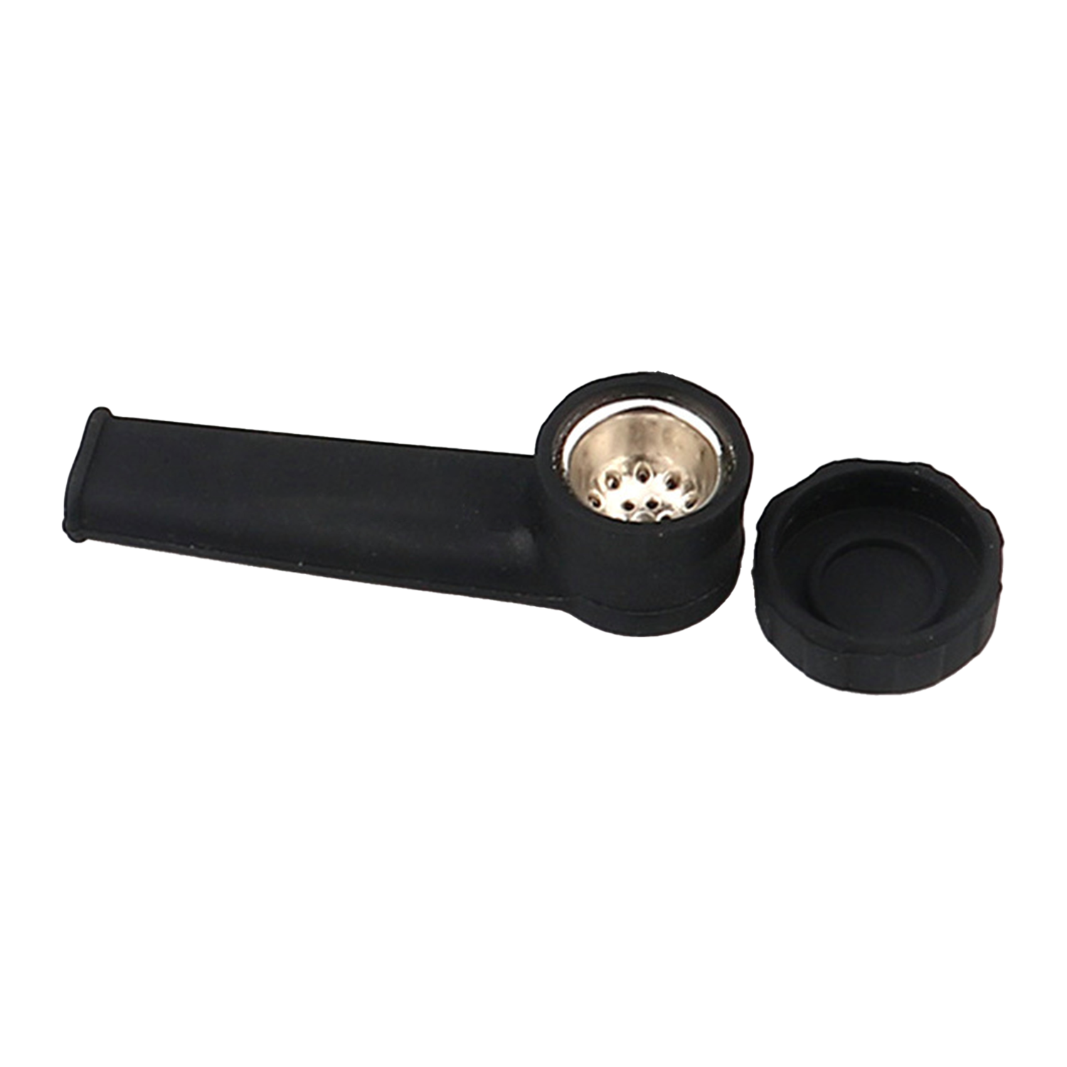 Portable Silicone Smoking Pipe w/ lid 12