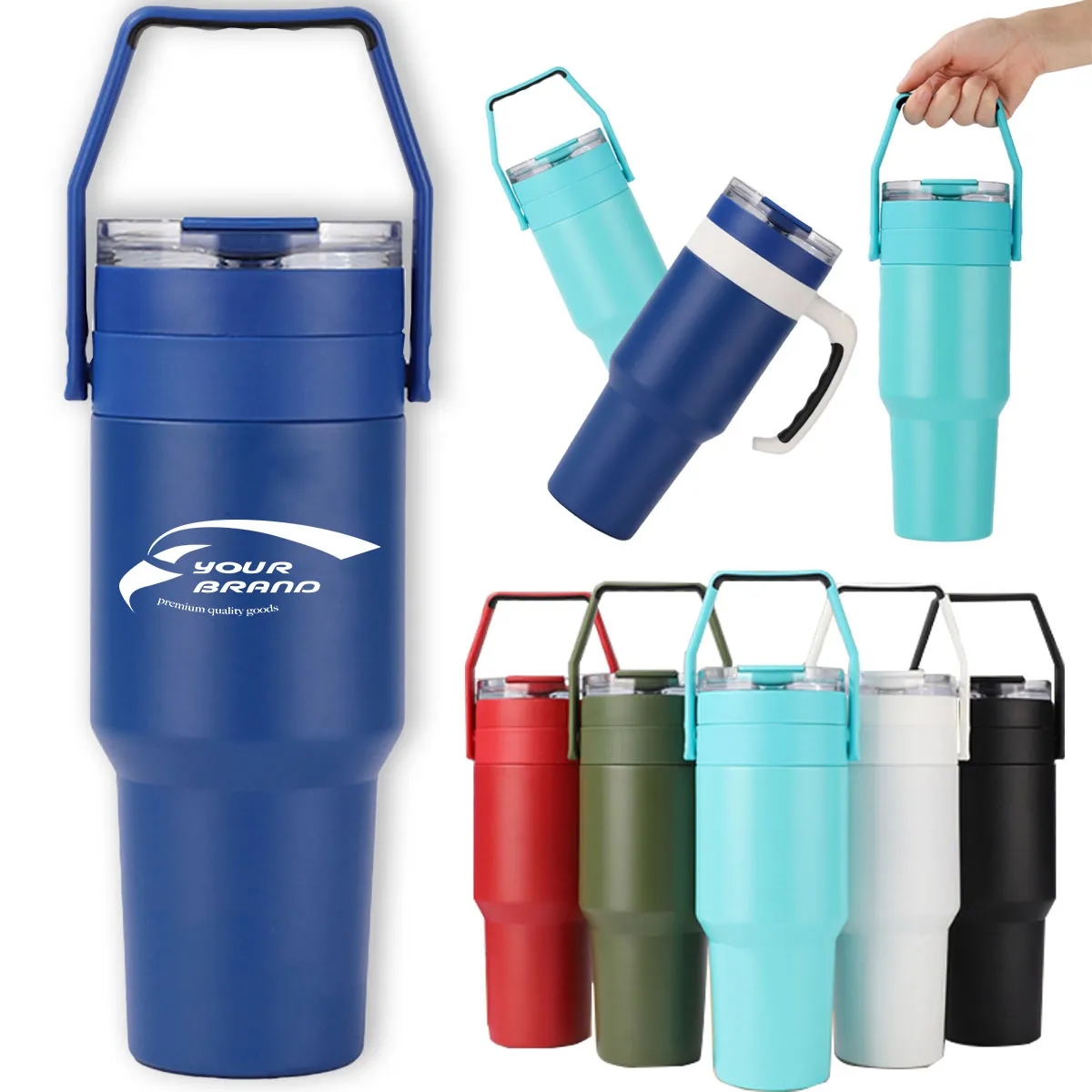 30/40 oz. Stainless Steel Insulated Tumbler with Straw Lid 2