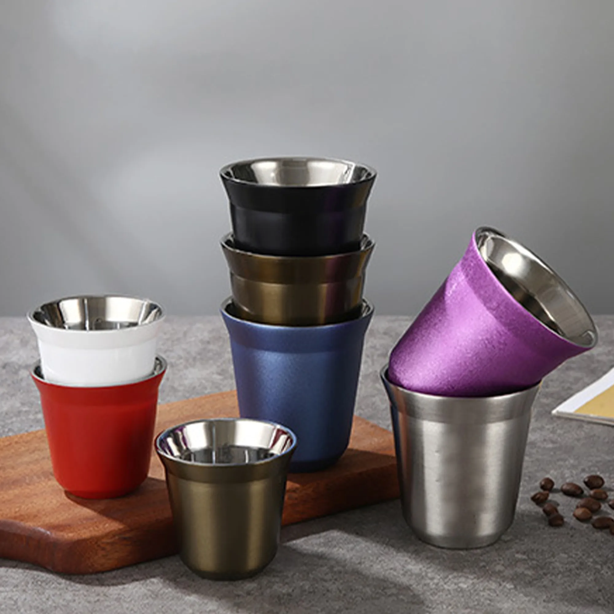 MOQ20 5.4oz Double Wall Stainless Steel Coffee Mug 2