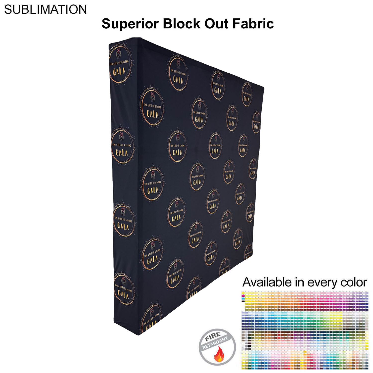 48 Hr Quick Ship -7.5' Straight Wall Full Height Fabric Pop-up Display, Superior Block Out Fabric 2