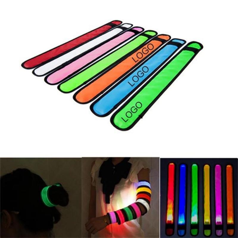 LED Armbands Glow Clapping Circle Light Up Slap Bracelets 2