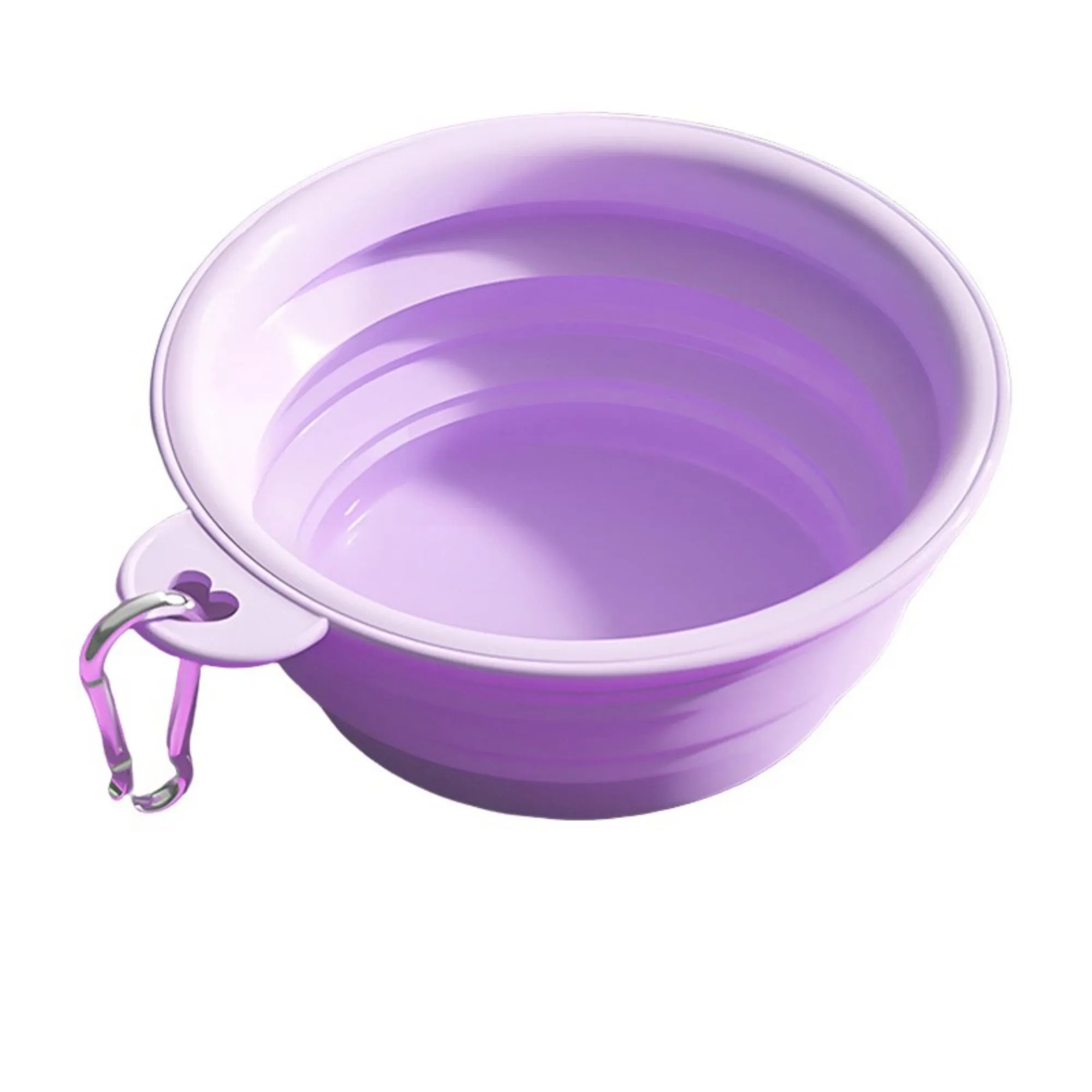 12 Oz Silicone Pet Bowl with Carabiner 2