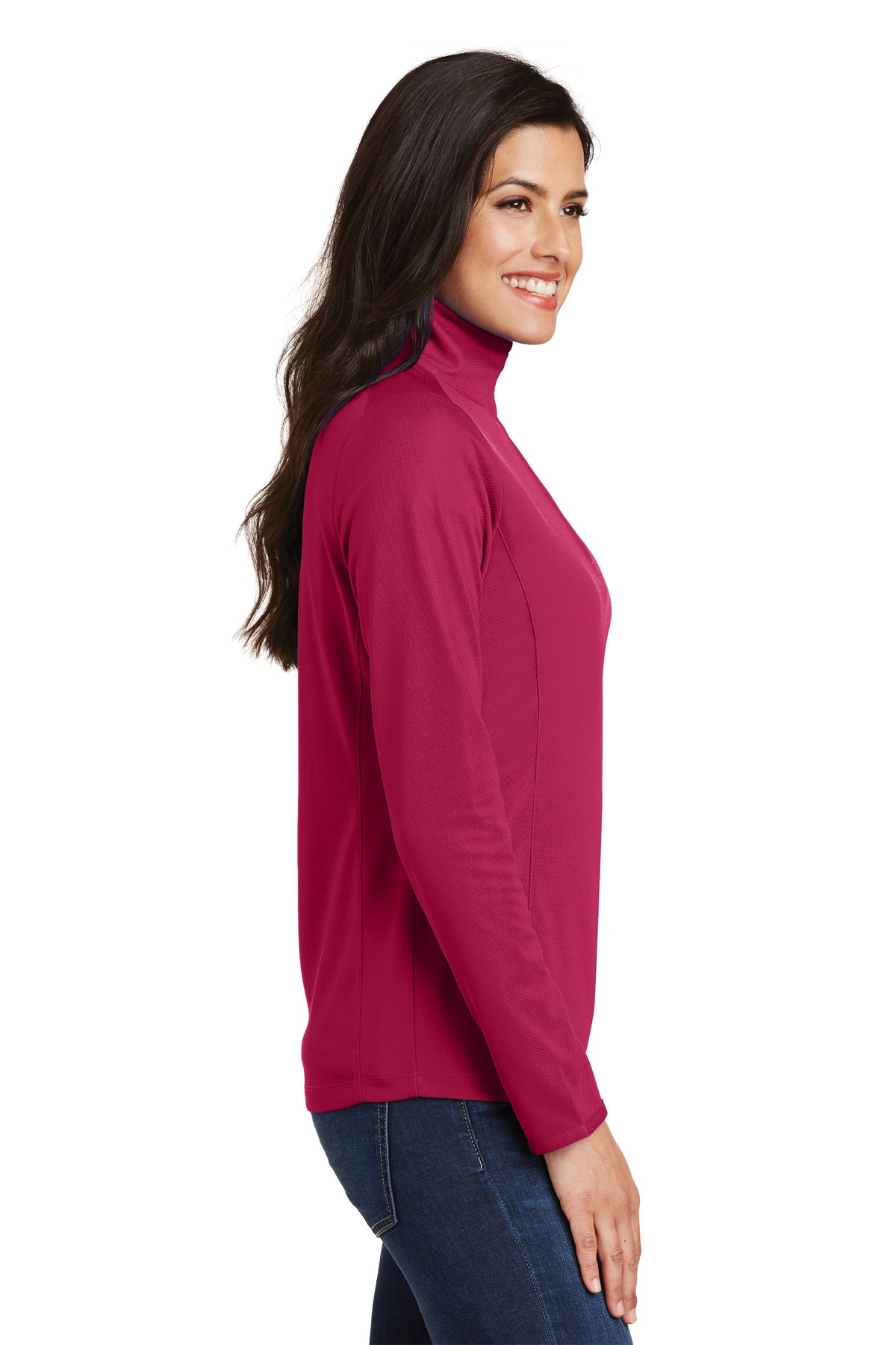 Port Authority® Women's Pinpoint Mesh 1/2-Zip 13