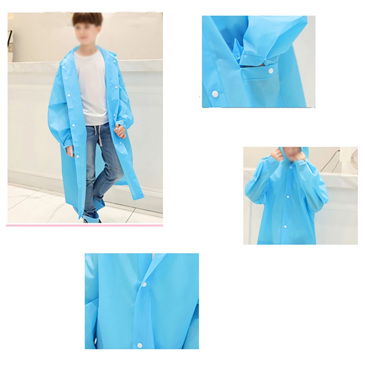 Eva Waterproof Raincoat With Hood For Kids 2