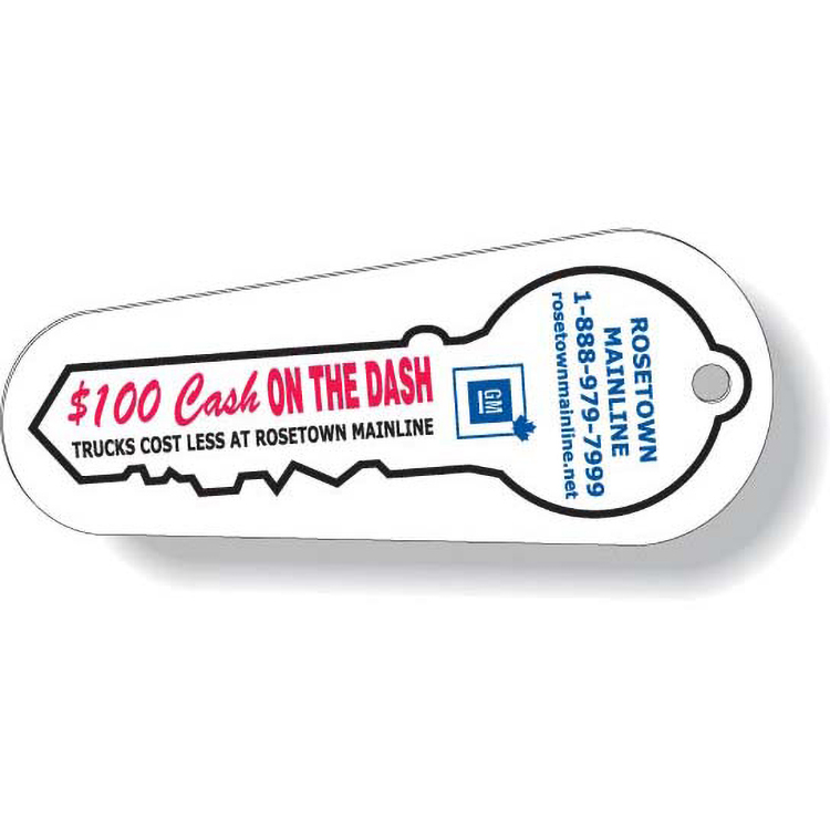Plastic Key Tag .030 Compressed Laminated PVC (1.19"x2.875"), Full Colour