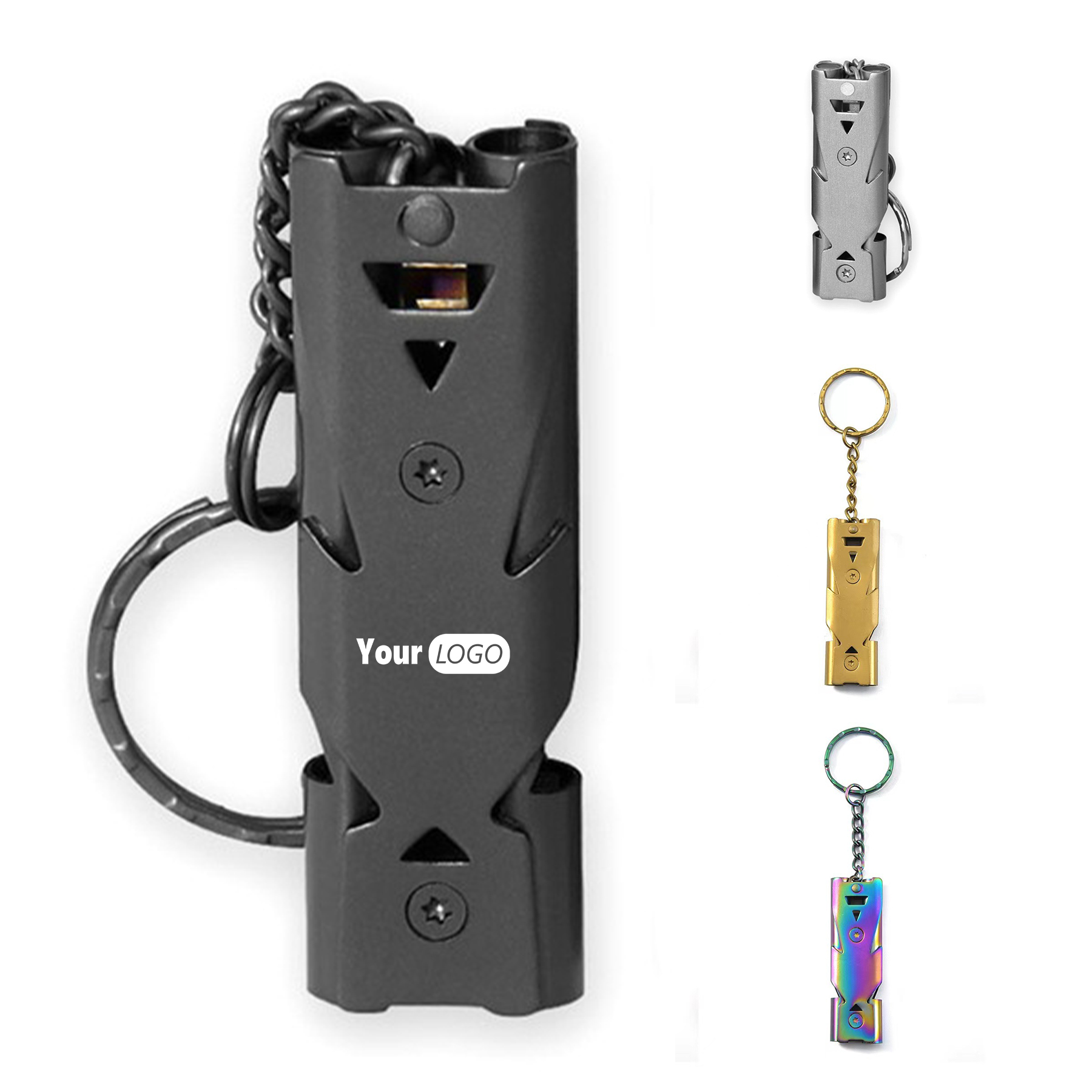 Stainless Steel Outdoor Rescue Whistle 2
