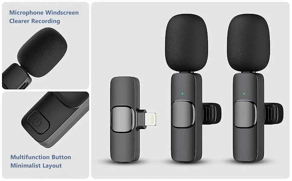 Mini Wireless Lavalier Lapel Microphone 3