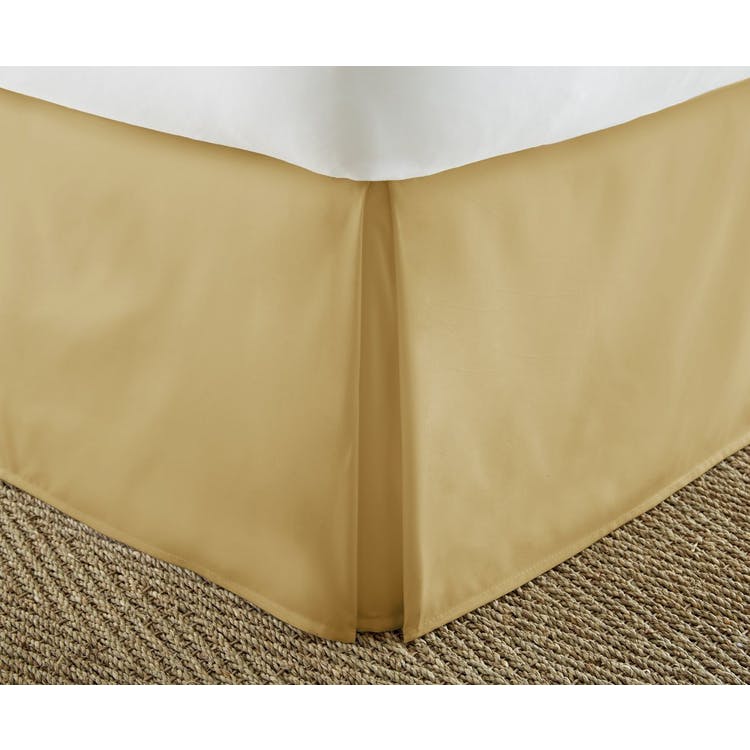 Premium Bed Skirts - Gold Twin Pleated 2