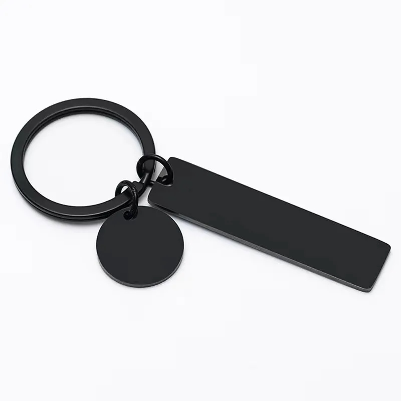 Customized rectangular hang tag keychain 4