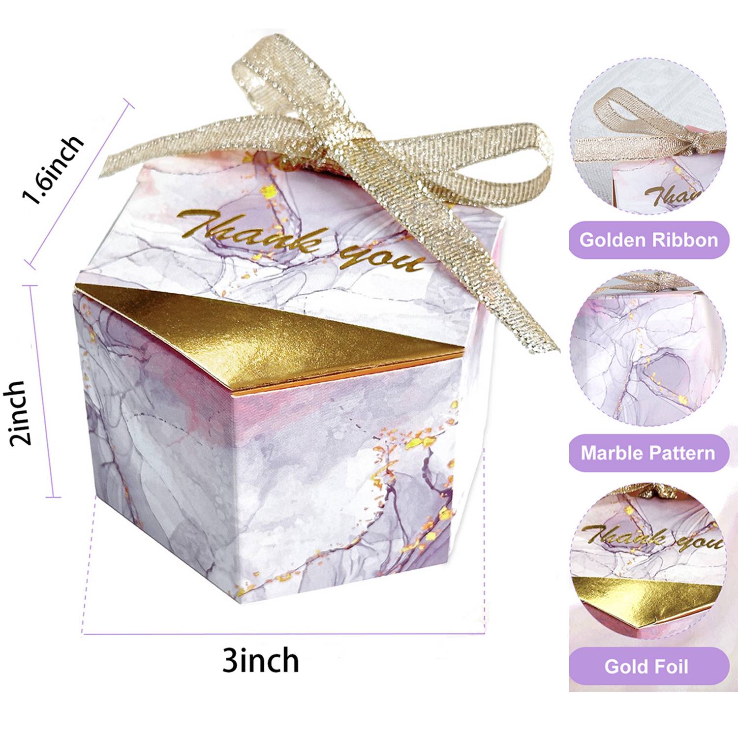 Hexagonal Ribbon Gift Box 9